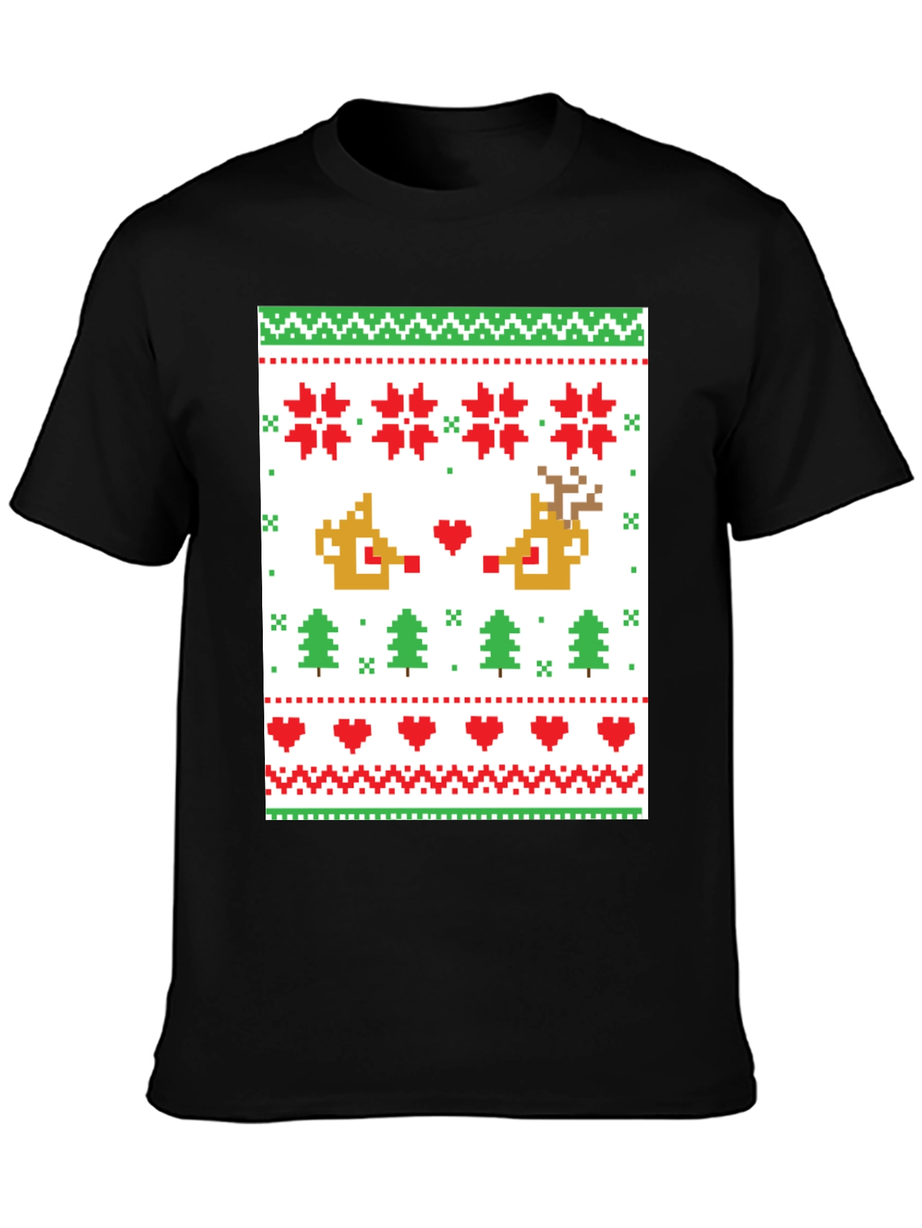 Pixelated Christmas Sweater T-Shirt