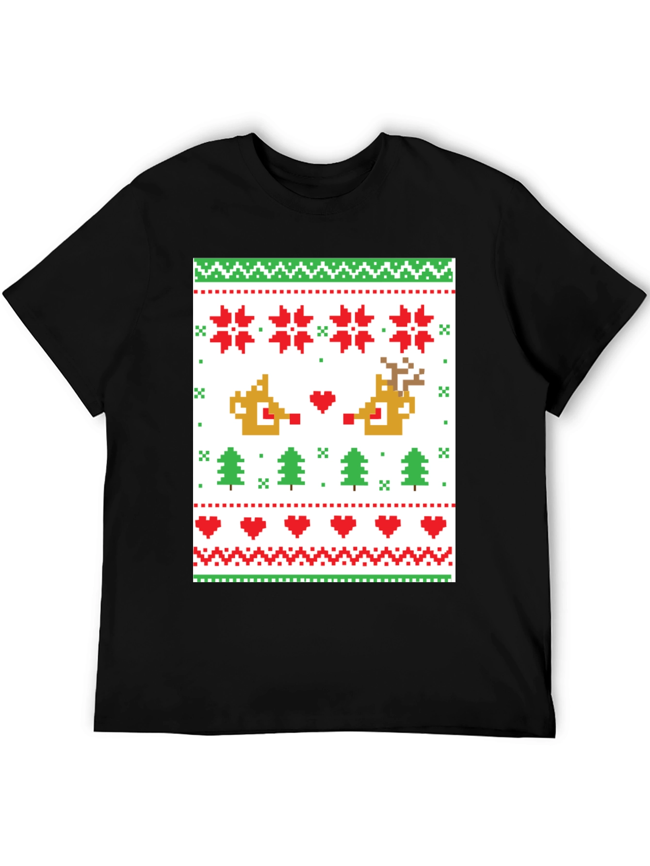 Pixelated Christmas Sweater T-Shirt