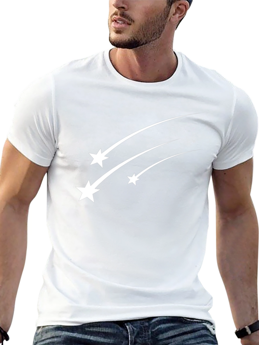 Shooting Star Graphic Black Tee
