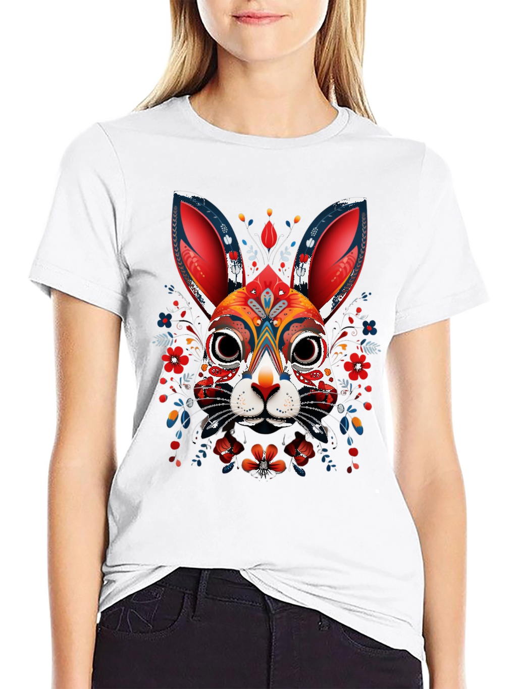Day of the Dead Rabbit Graphic Tee