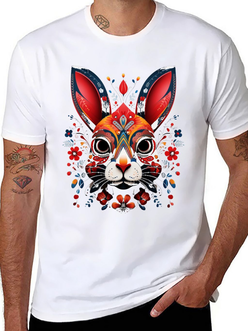 Day of the Dead Rabbit Graphic Tee