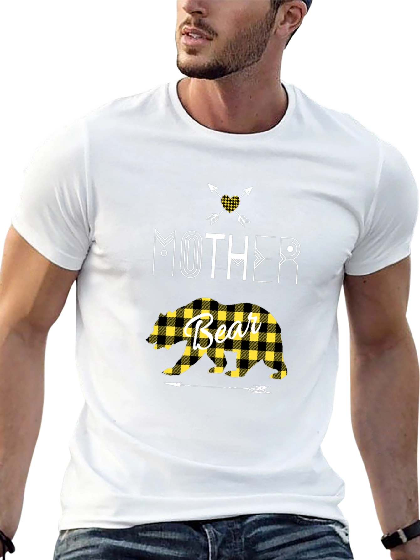 Mother Bear Plaid Graphic Tee