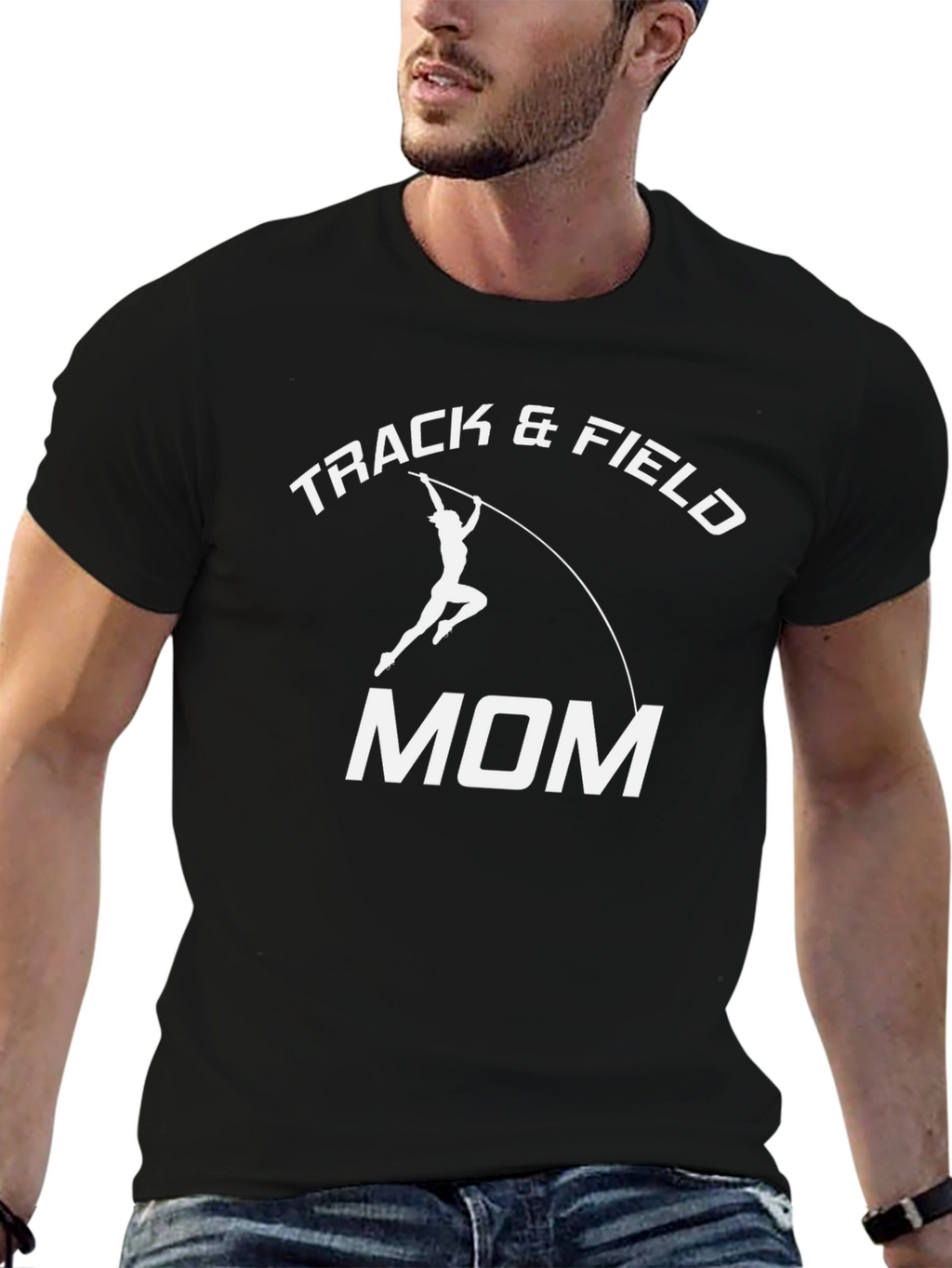 Track & Field Mom T-Shirt - Pole Vault Design