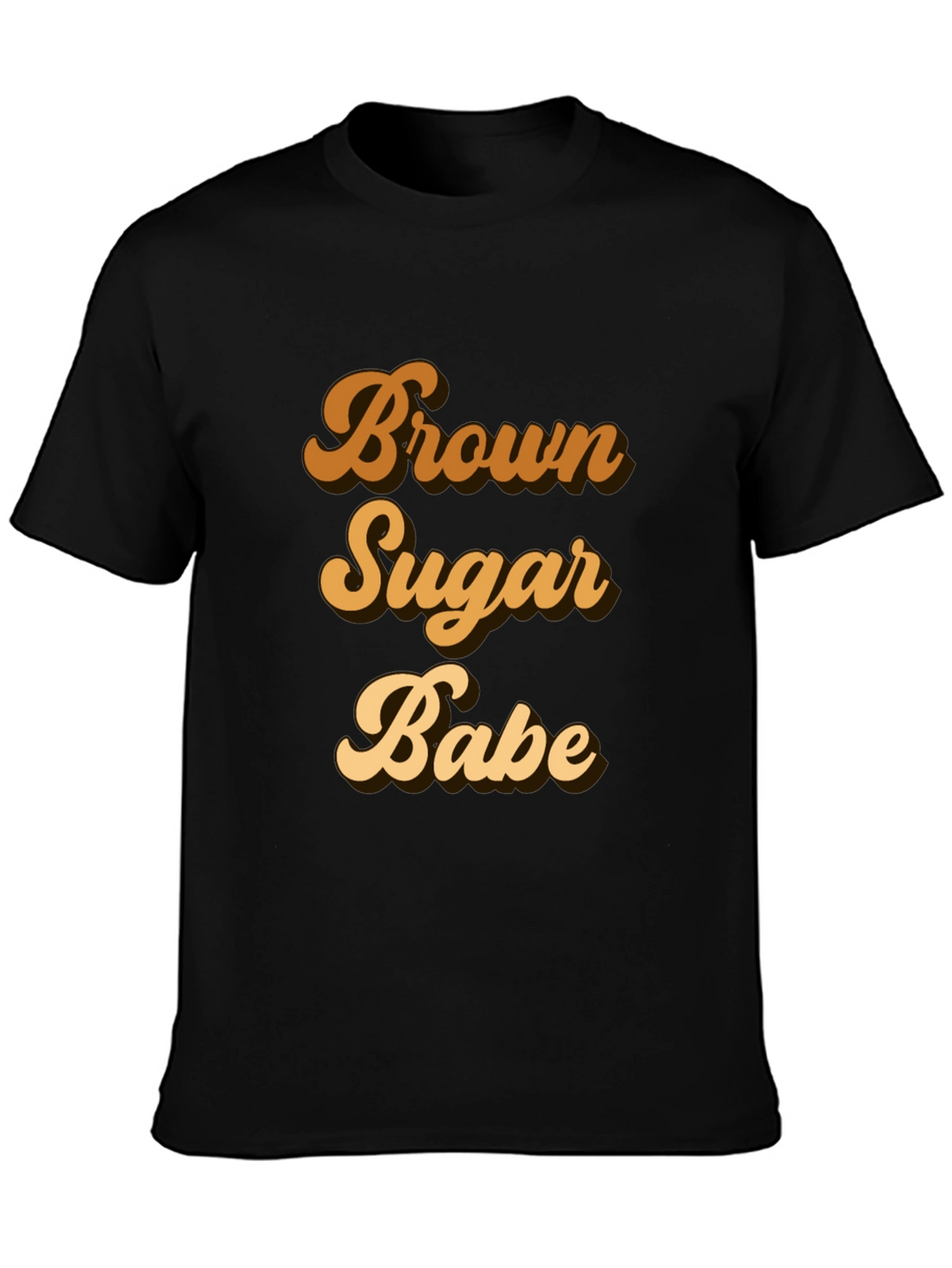 Brown Sugar Babe Black T-Shirt
