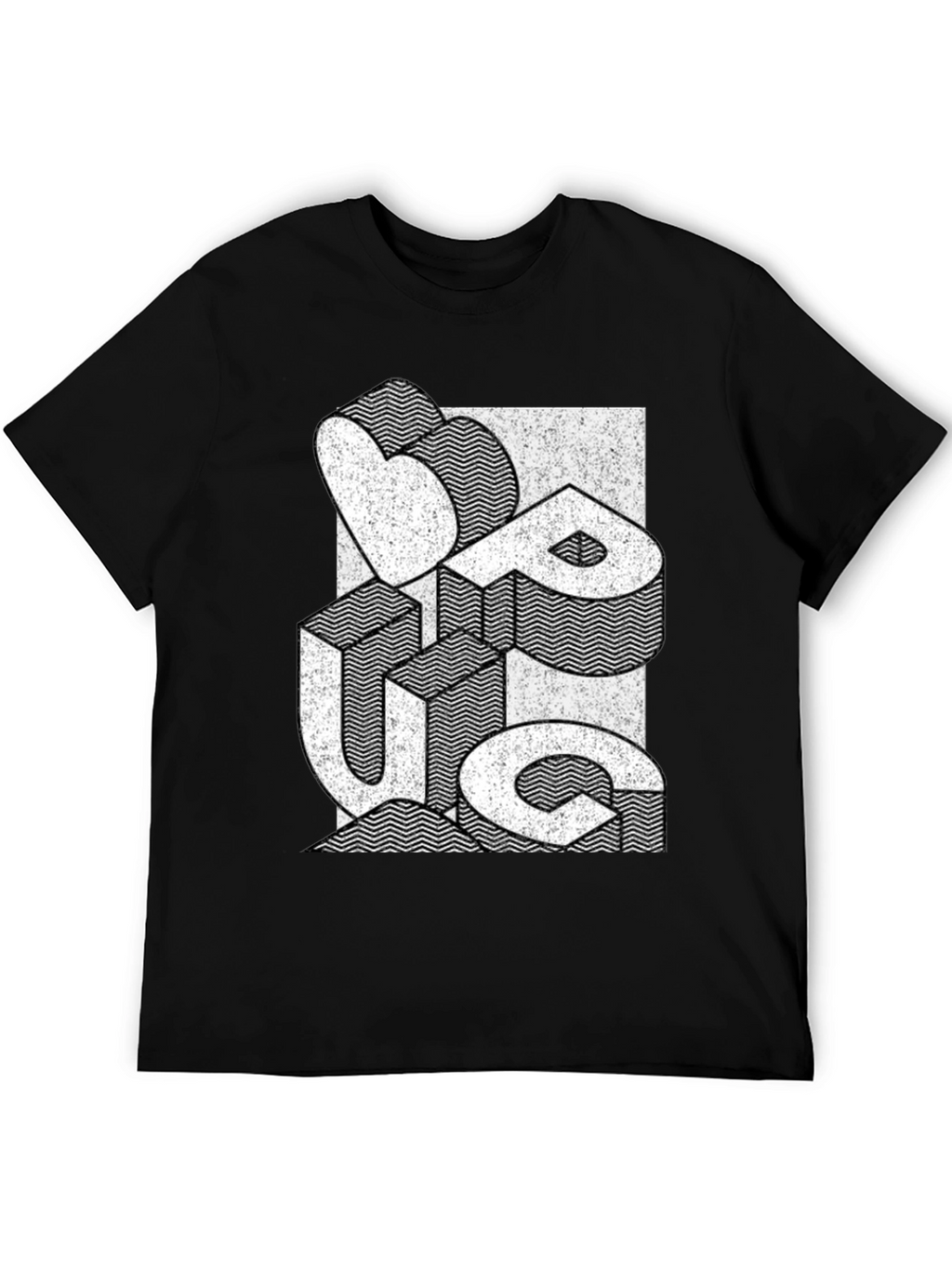 Cool Graphic Print Black T-Shirt