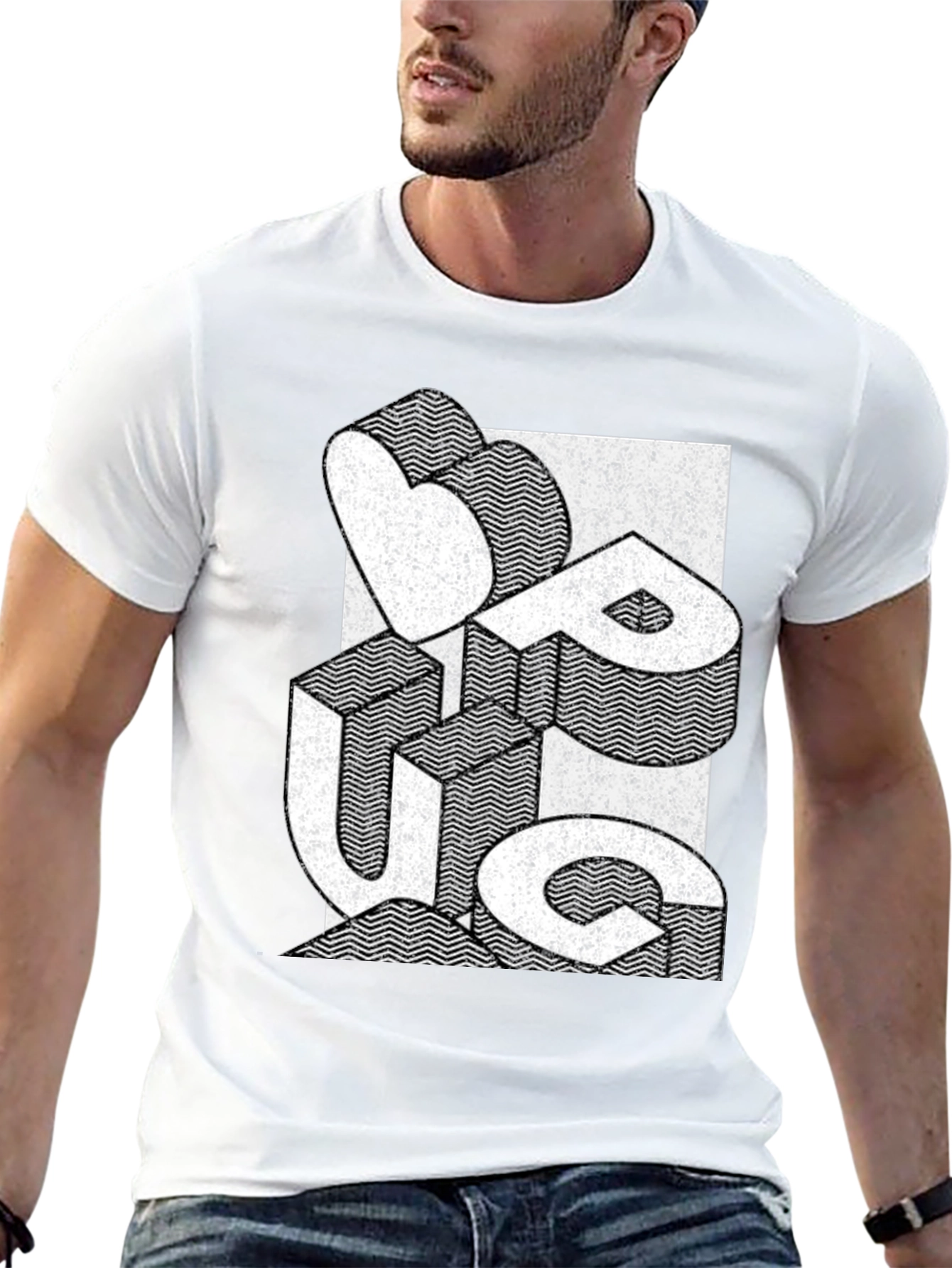 Cool Graphic Print Black T-Shirt
