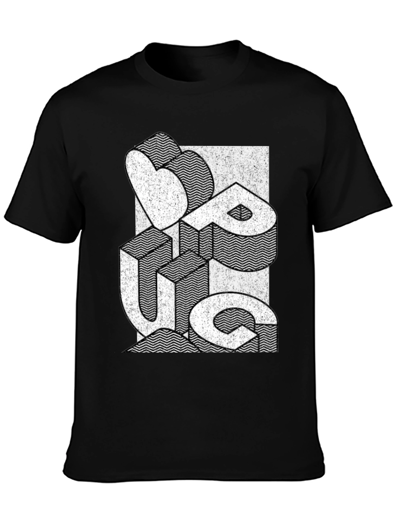 Cool Graphic Print Black T-Shirt
