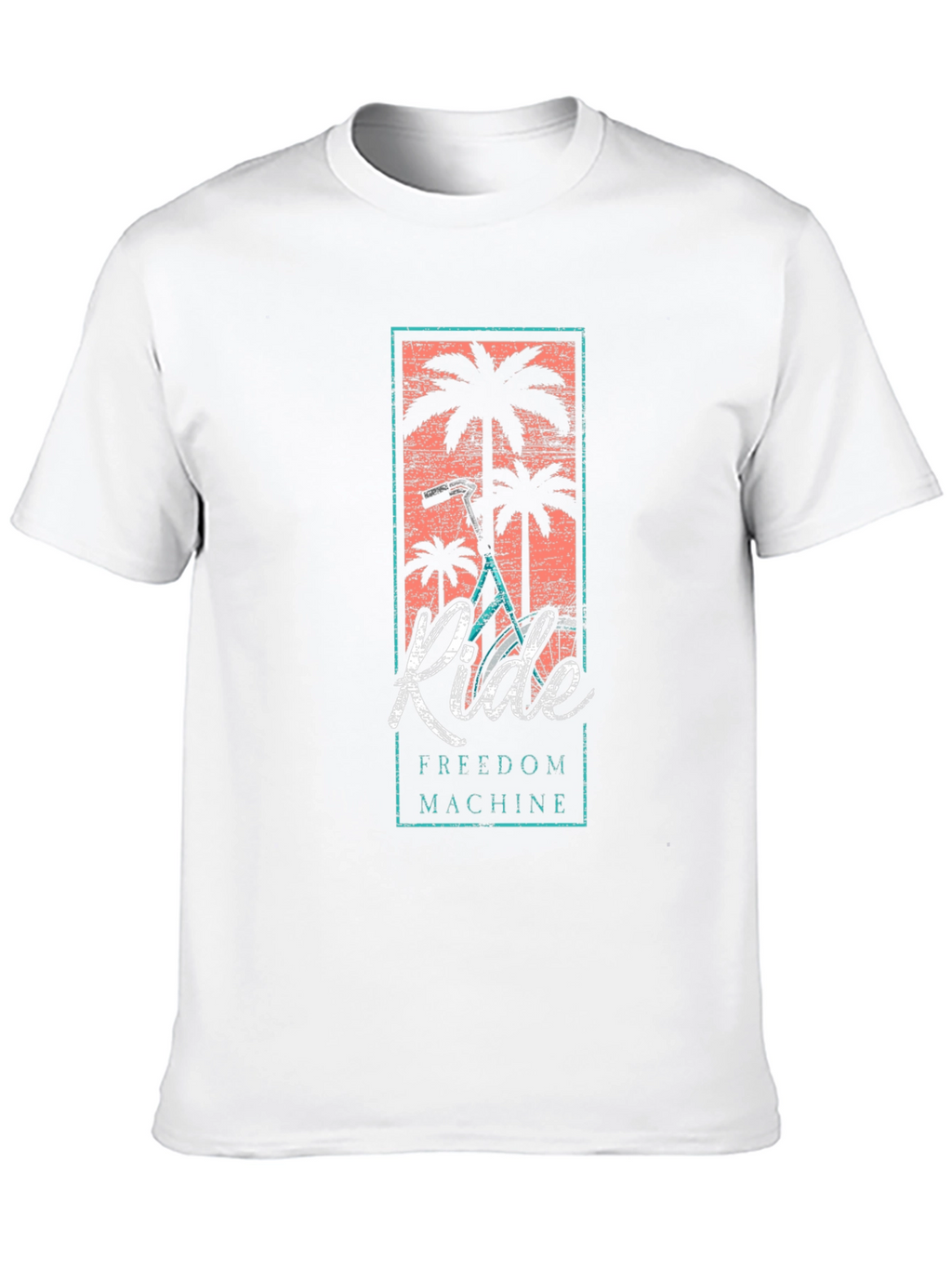Ride Freedom Machine T-Shirt - Palm Tree Design