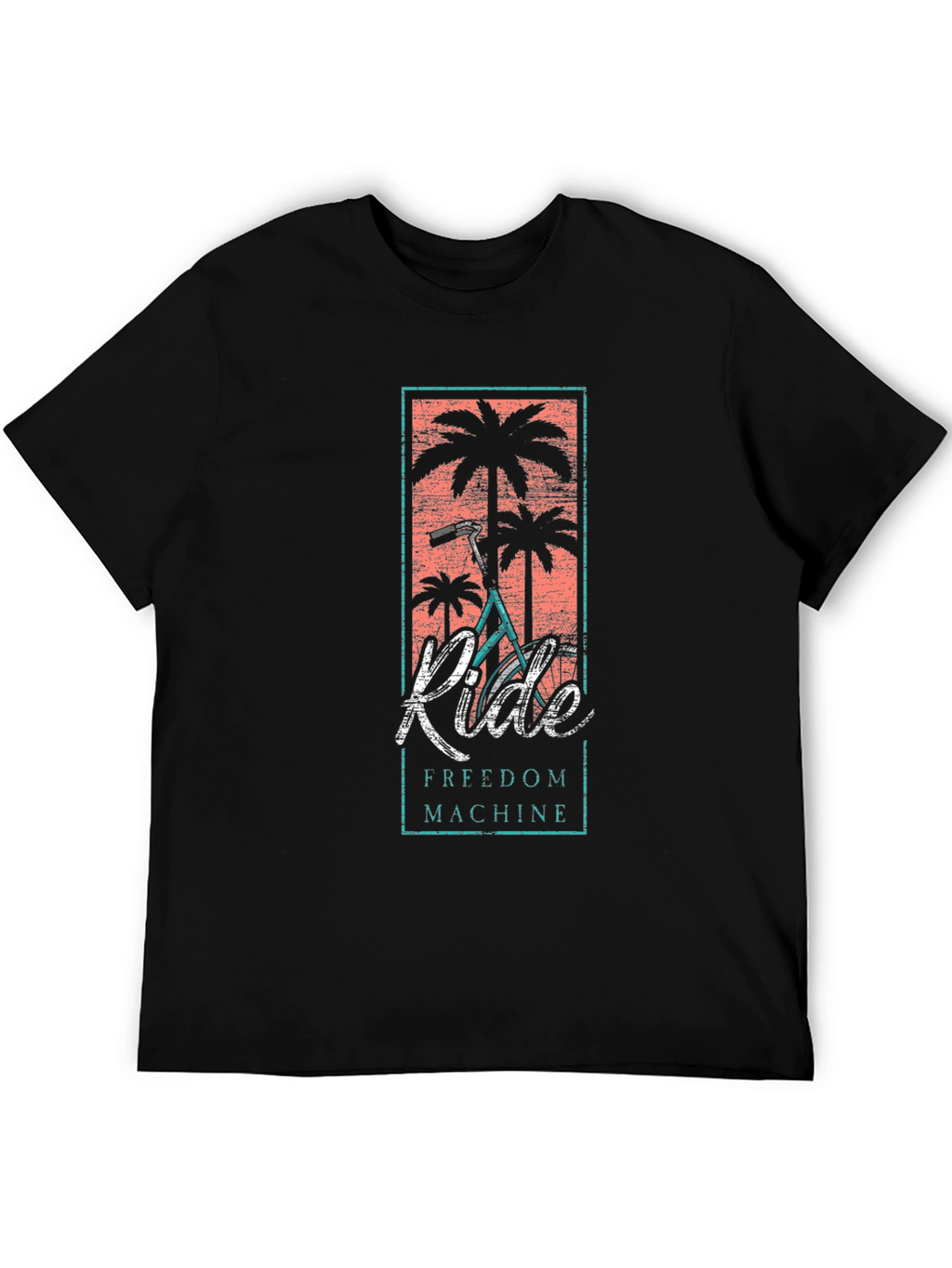 Ride Freedom Machine T-Shirt - Palm Tree Design
