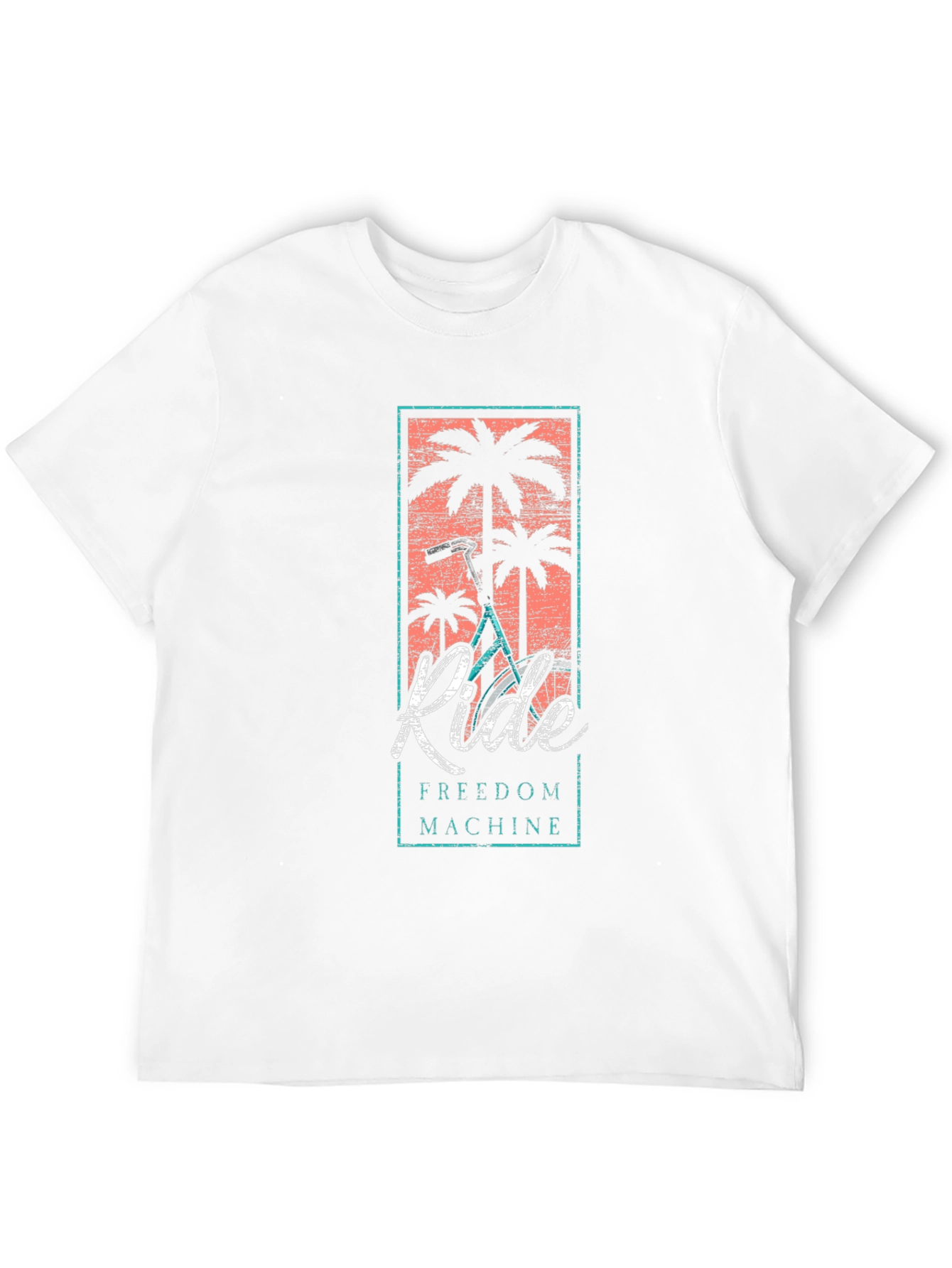 Ride Freedom Machine T-Shirt - Palm Tree Design