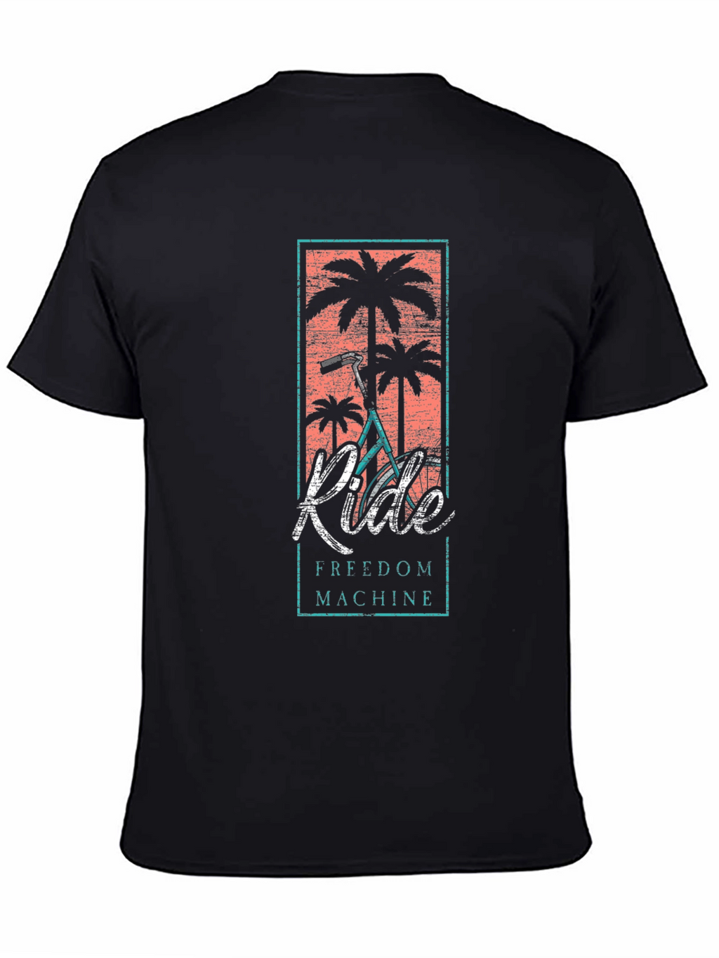 Ride Freedom Machine T-Shirt - Palm Tree Design