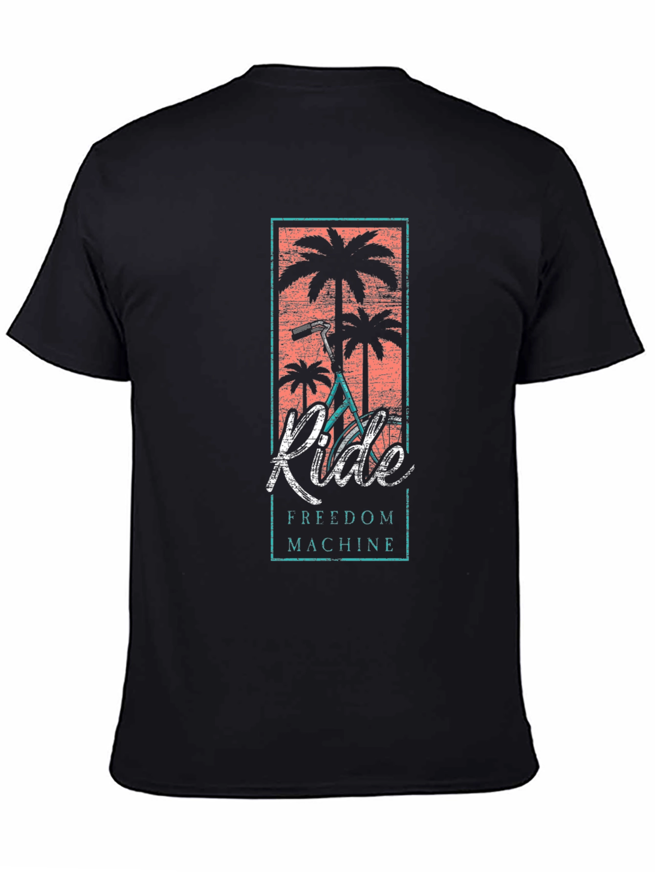 Ride Freedom Machine T-Shirt - Palm Tree Design