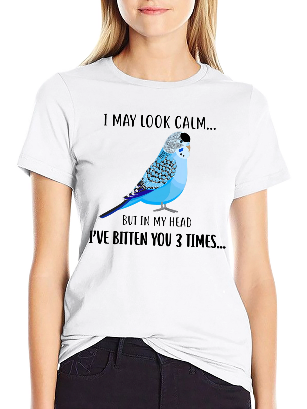 Calm Budgie Bird Graphic T-Shirt