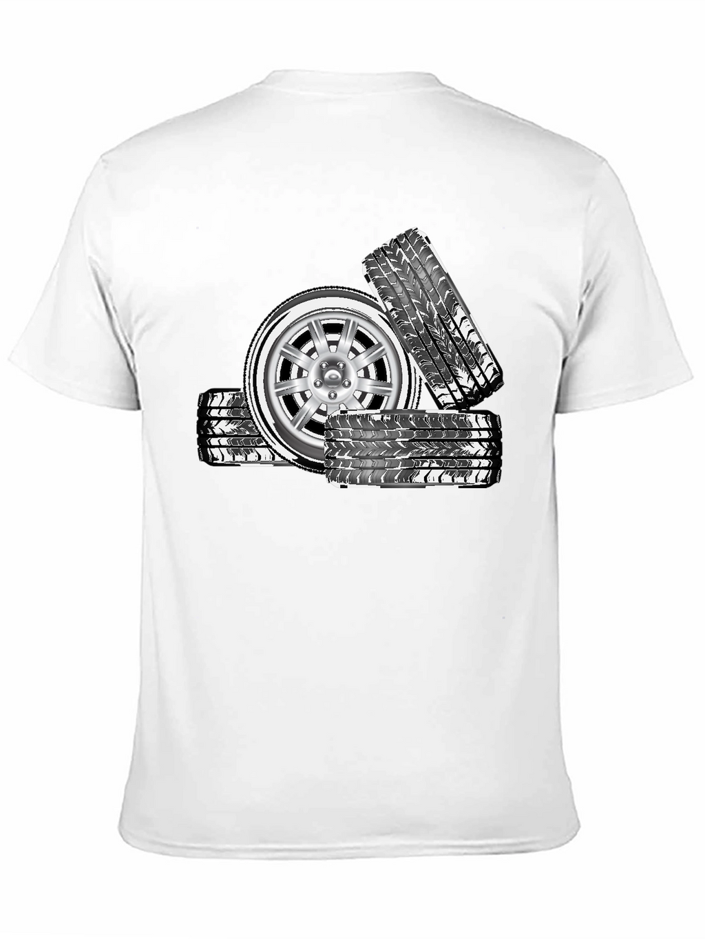 Cool Car Wheel Graphic T-Shirt
