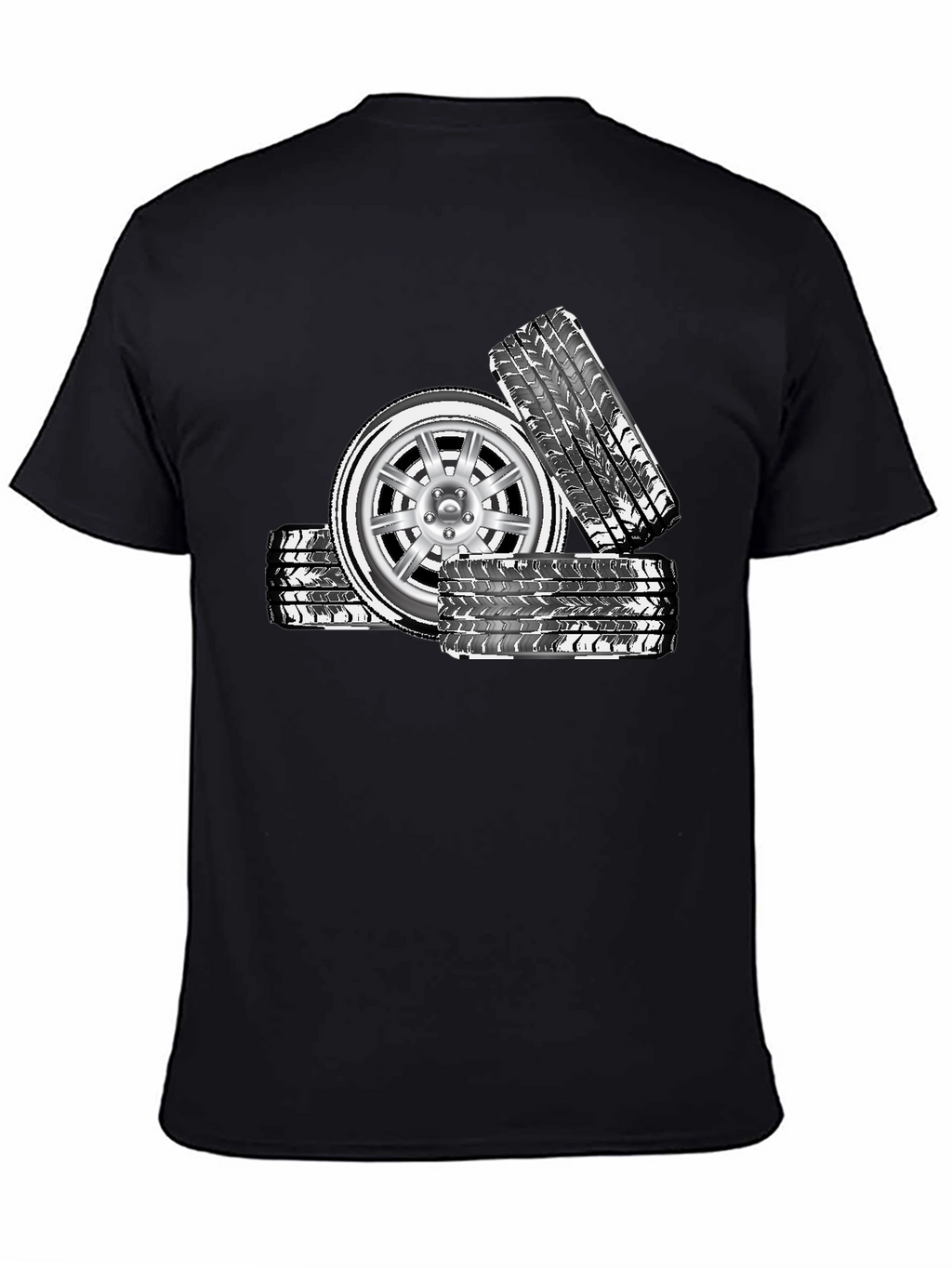 Cool Car Wheel Graphic T-Shirt