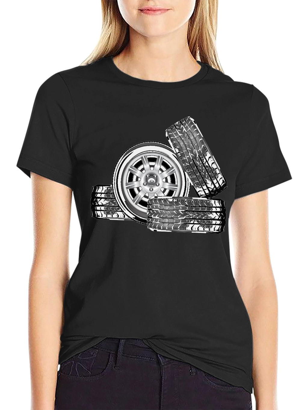 Cool Car Wheel Graphic T-Shirt