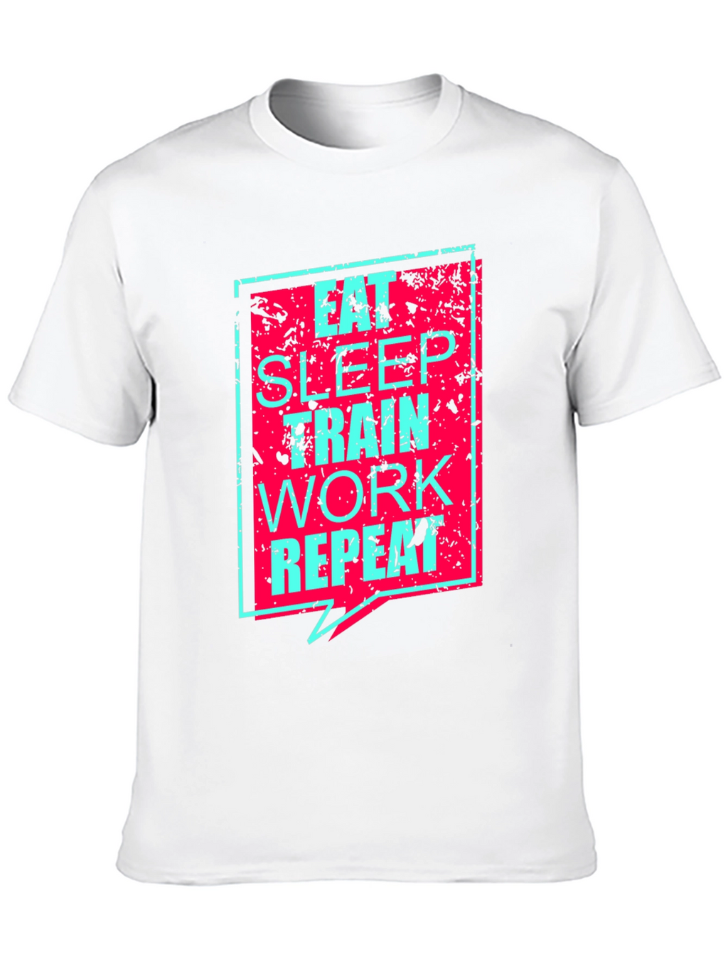 Eat Sleep Train Work Repeat Graphic Tee
