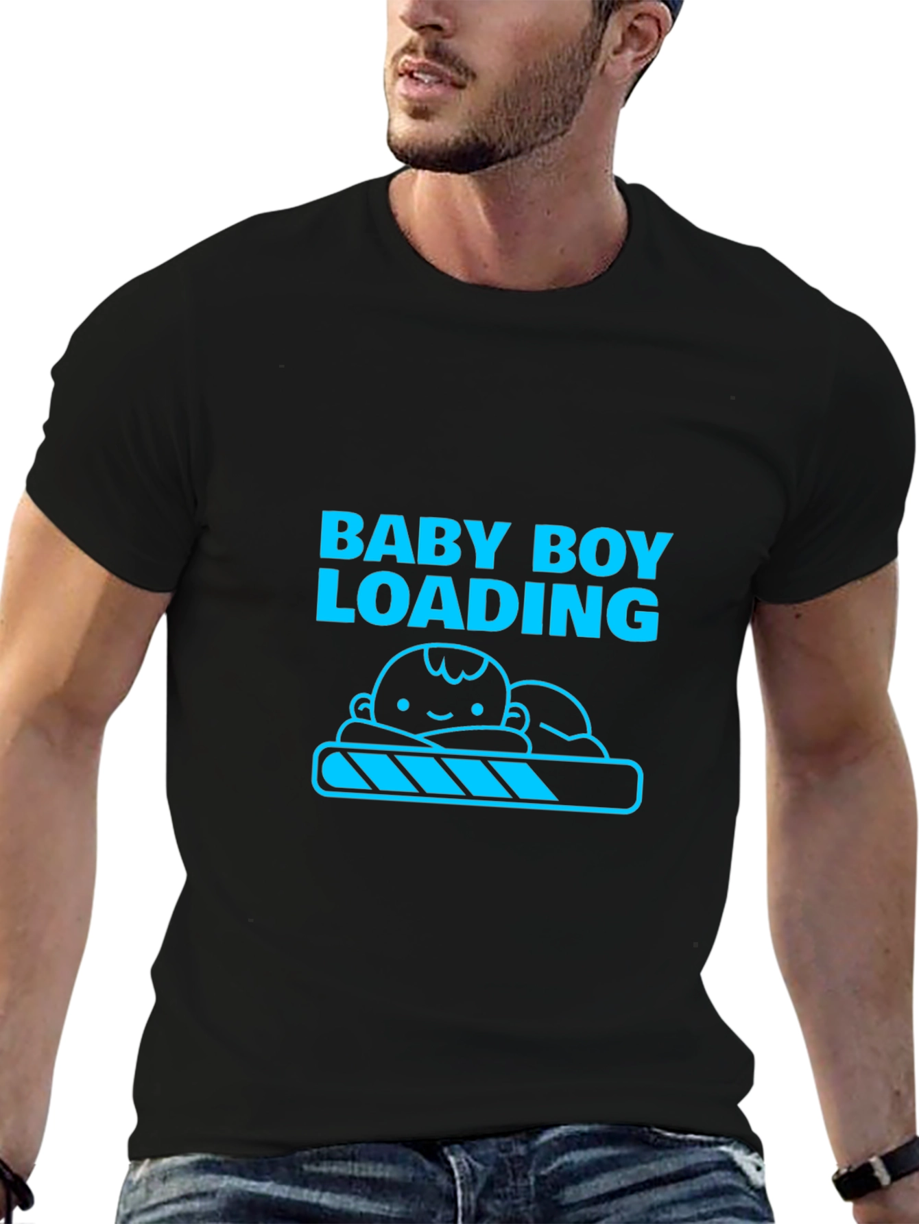 Baby Boy Loading Tee - Expecting Dad Shirt