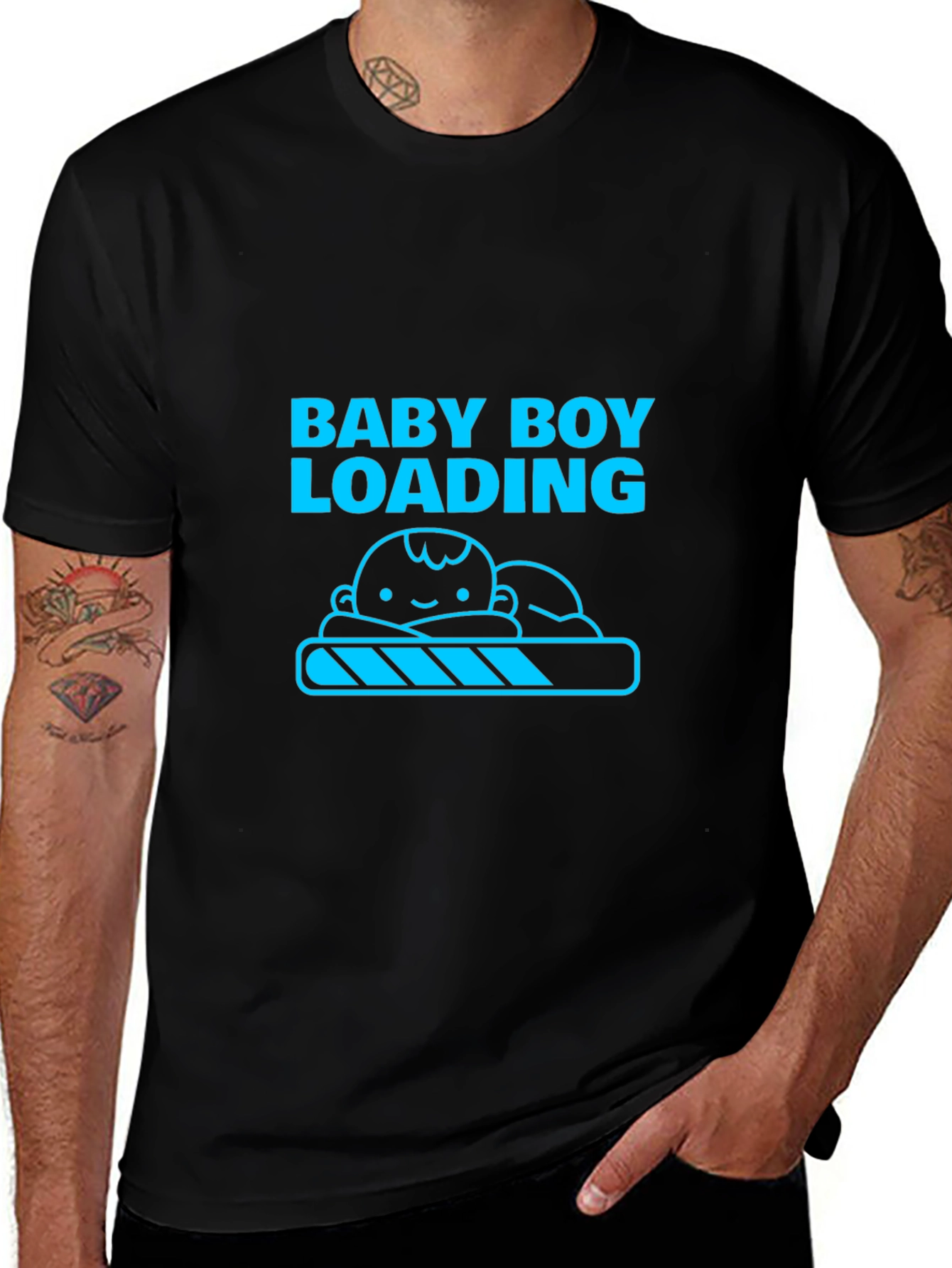 Baby Boy Loading Tee - Expecting Dad Shirt