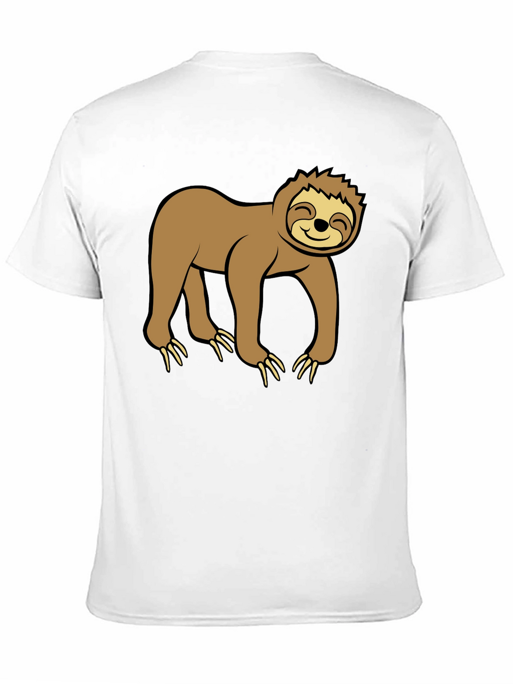 Cute Sloth Graphic Black T-Shirt