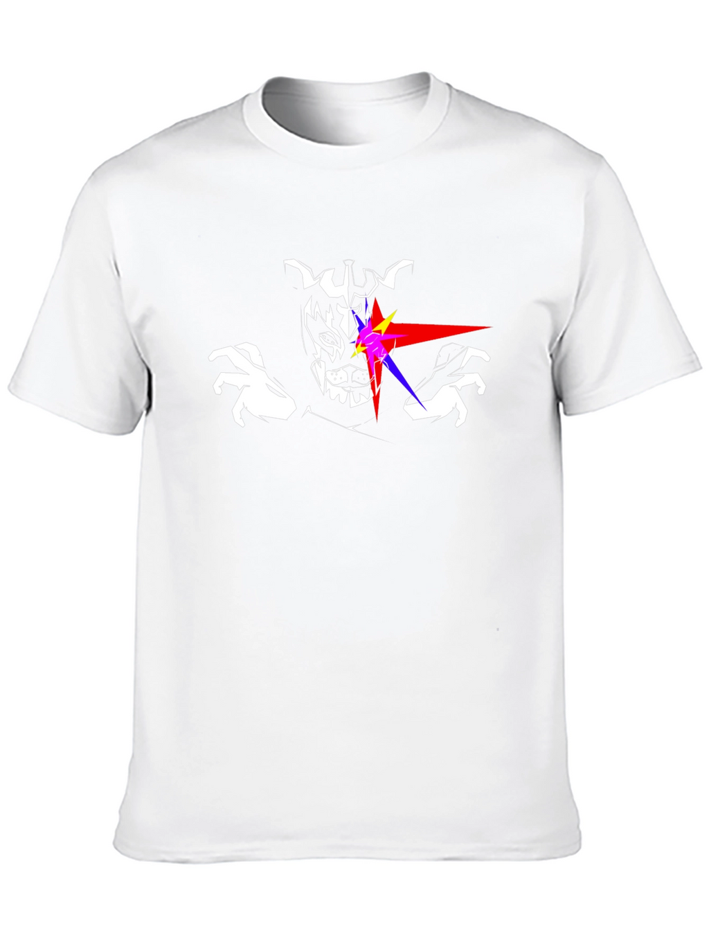 Laser Eyes Wolf Graphic T-Shirt