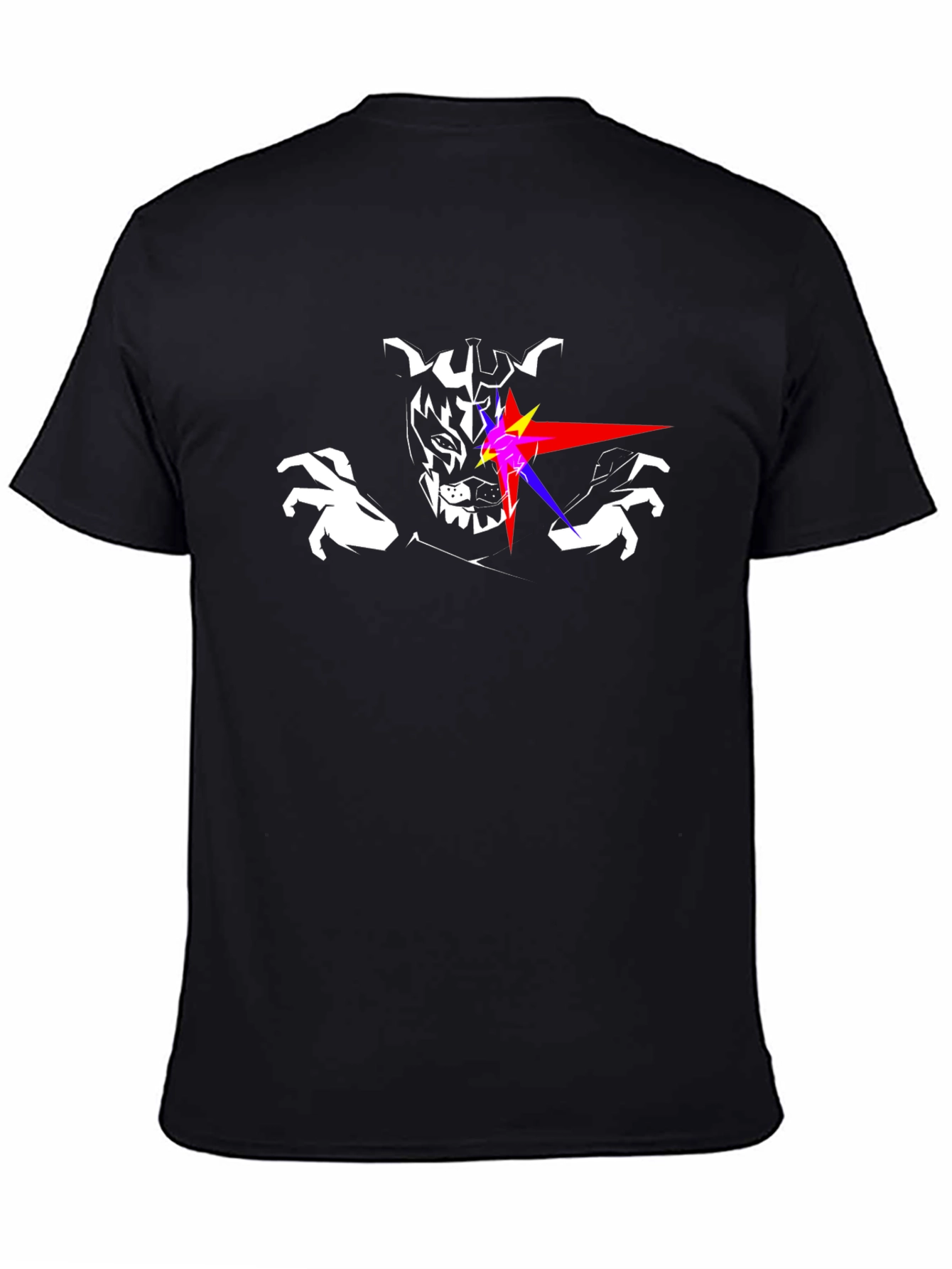 Laser Eyes Wolf Graphic T-Shirt