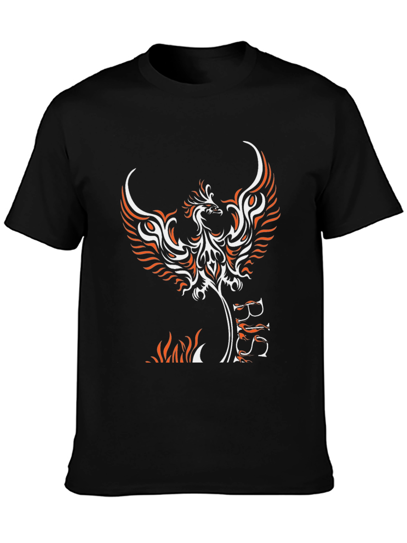 Phoenix Graphic Print Black T-Shirt