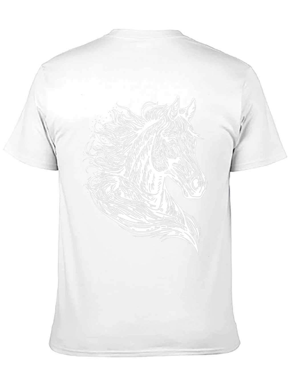 Black T-Shirt with Horse Graphic Tee