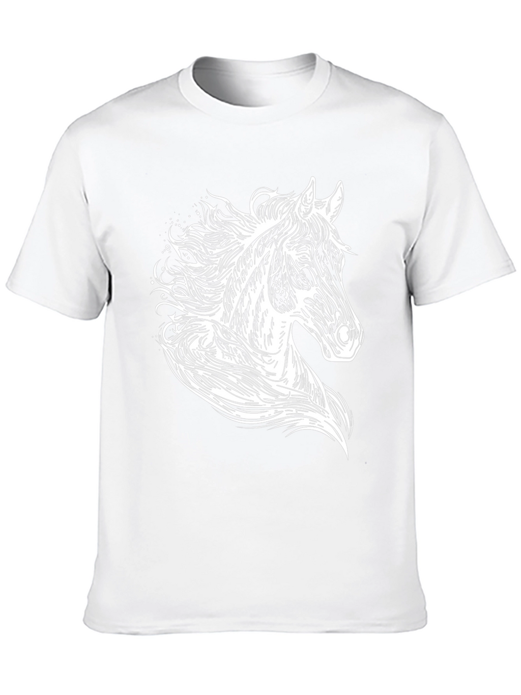 Black T-Shirt with Horse Graphic Tee