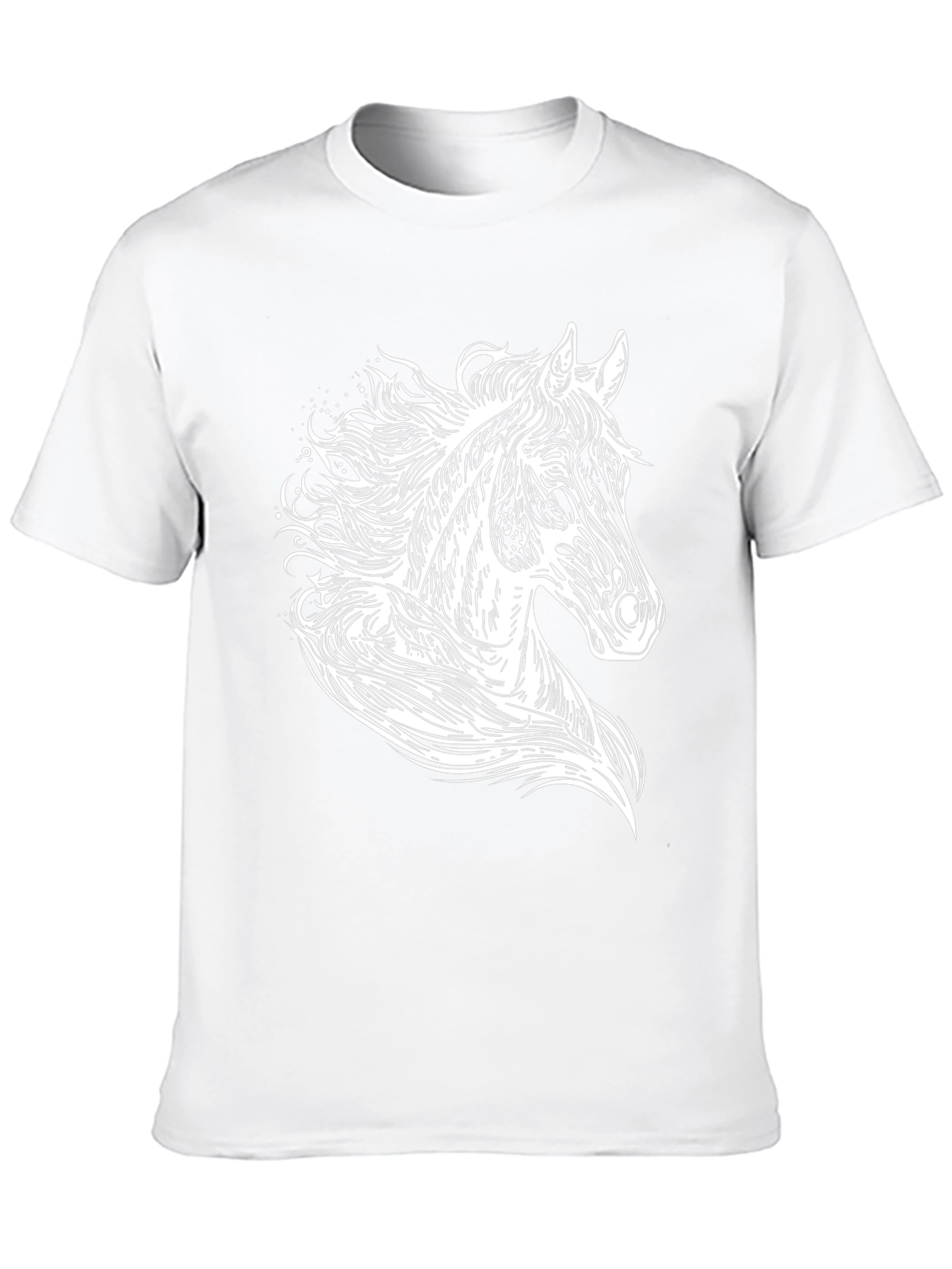Black T-Shirt with Horse Graphic Tee