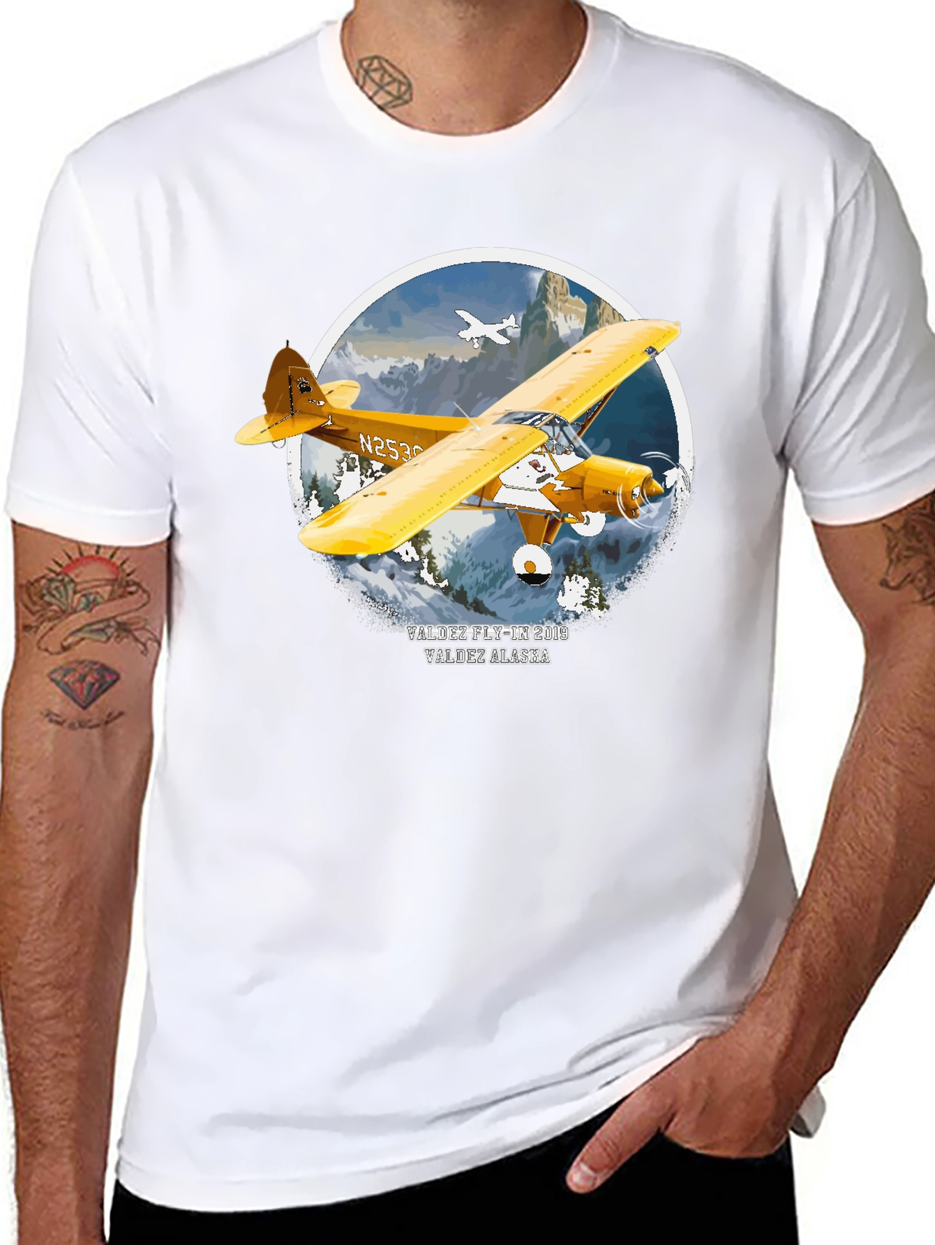 Vintage Valdez Alaska Airplane T-Shirt