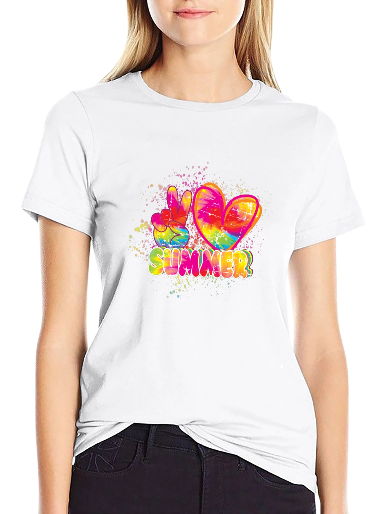 Summer Peace & Love Tie Dye T-Shirt