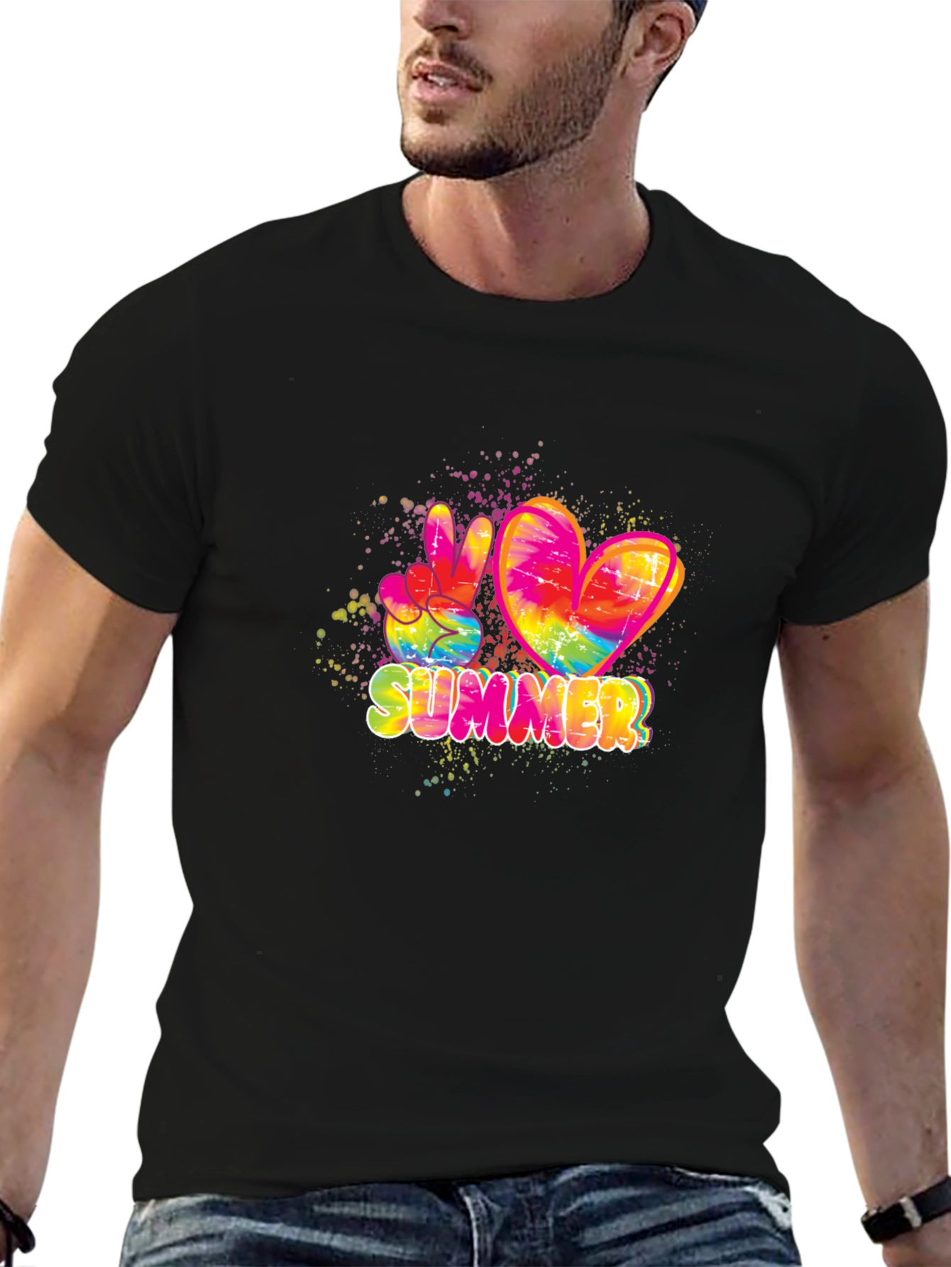 Summer Peace & Love Tie Dye T-Shirt