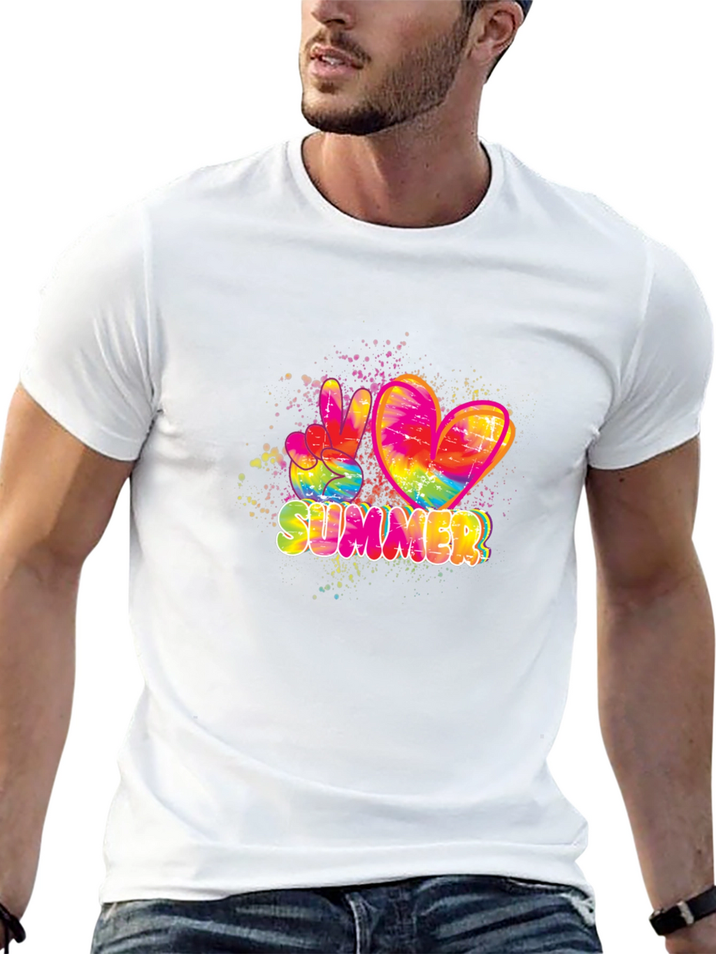 Summer Peace & Love Tie Dye T-Shirt