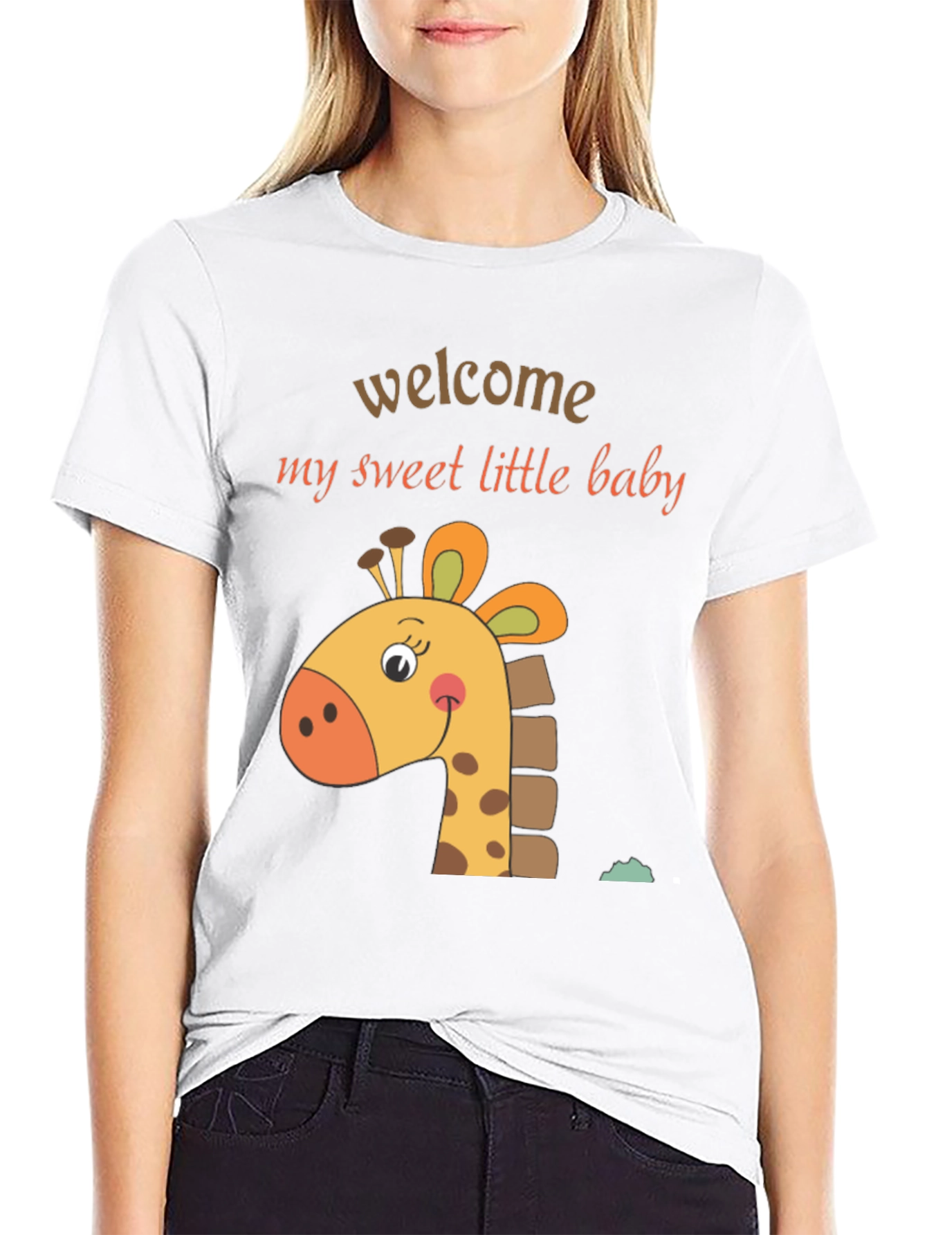 Welcome Baby Giraffe Tee