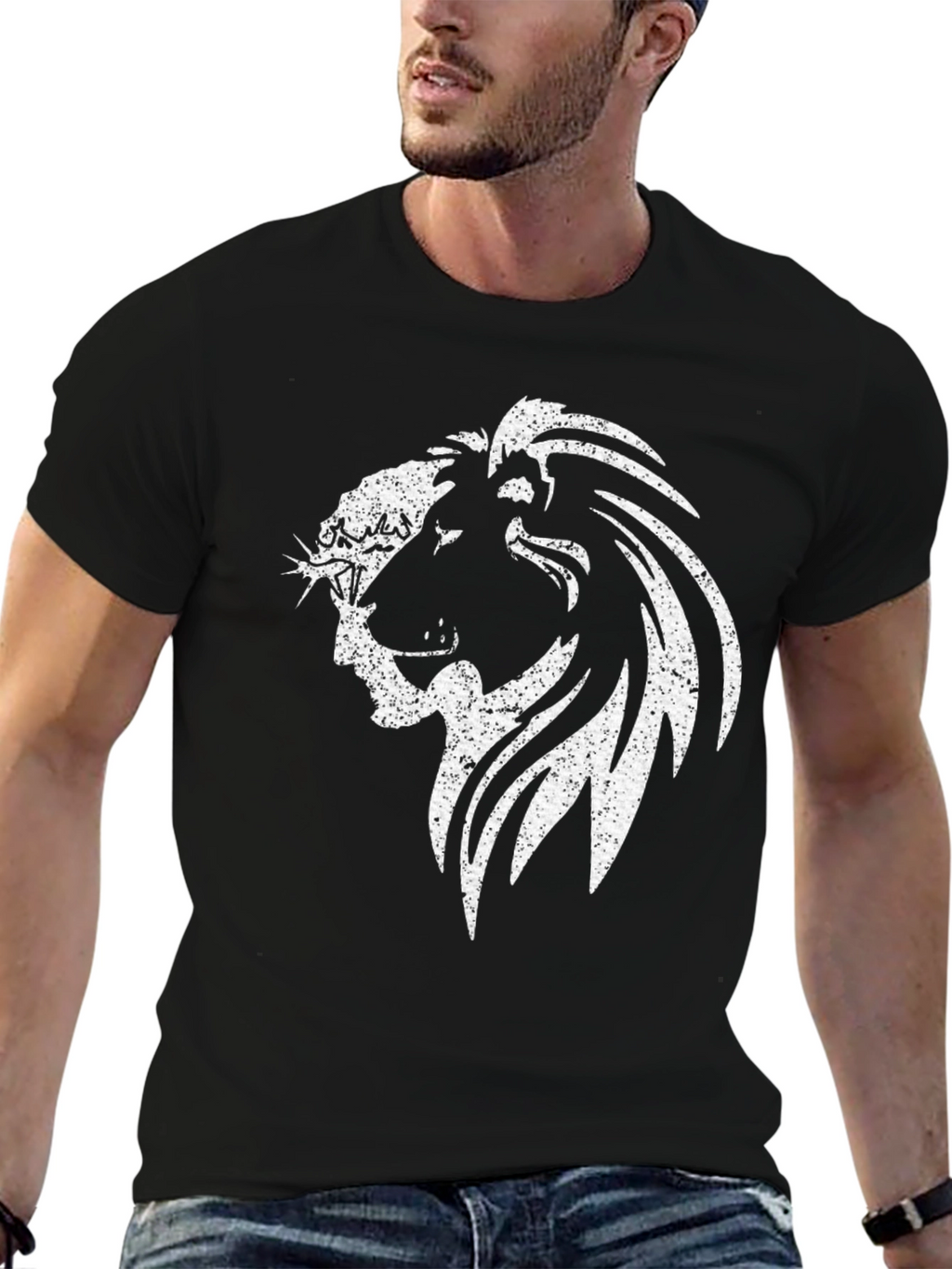 Lion & Lamb Graphic T-Shirt - Black