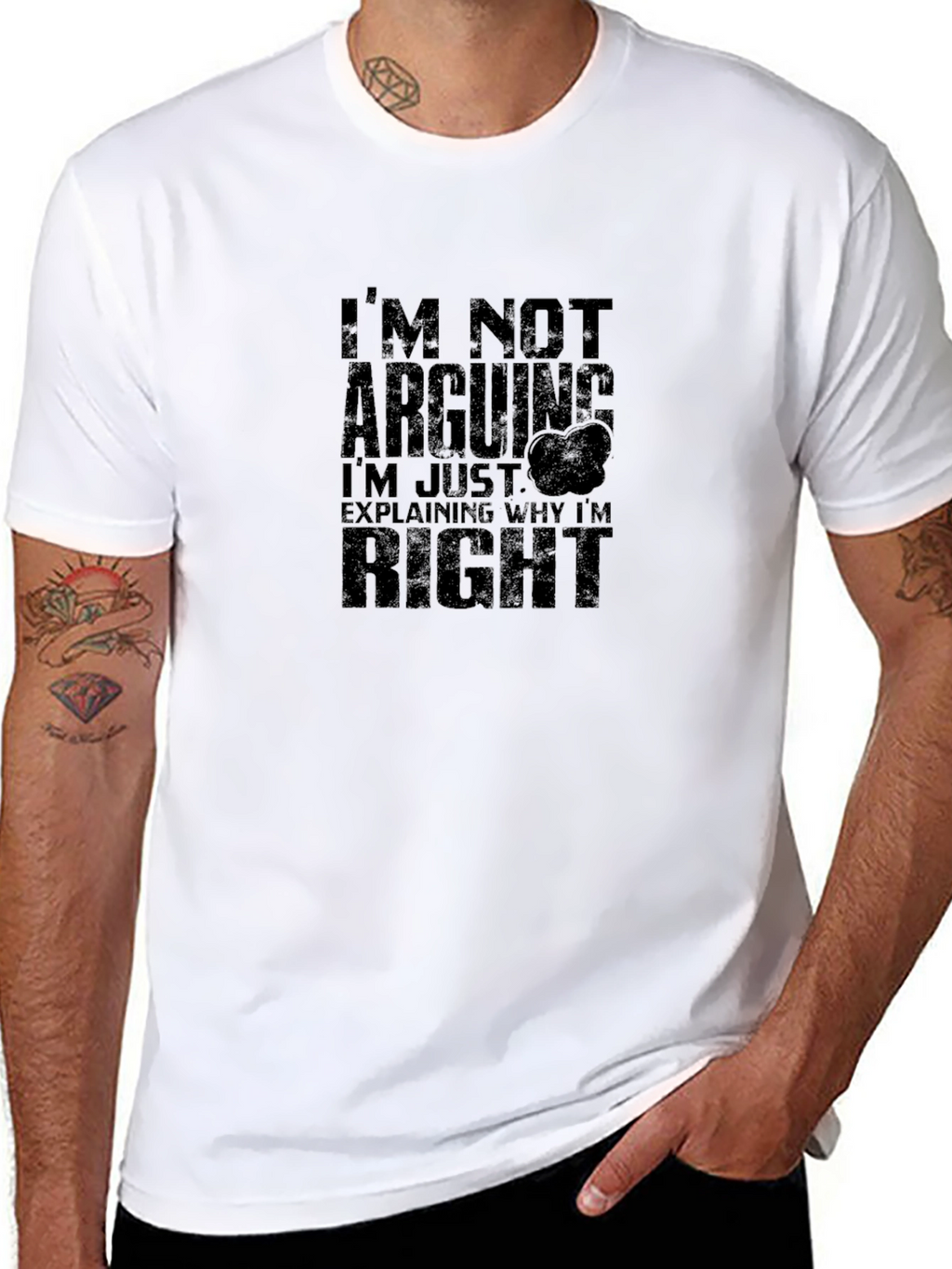 Funny Im Not Arguing Black Graphic Tee