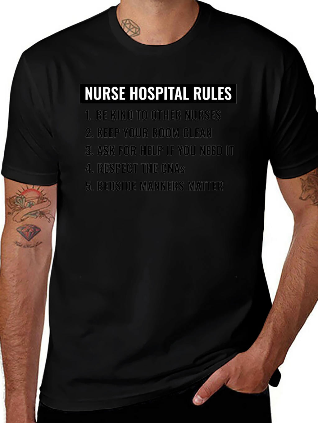 Nurse Hospital Rules Graphic T-Shirt