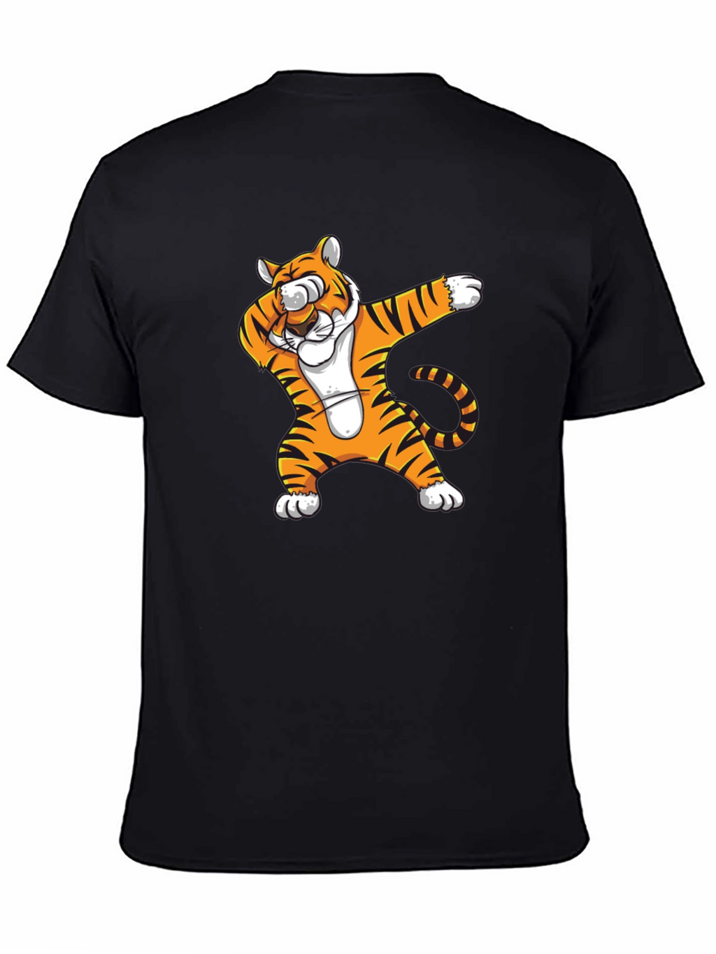 Dabbing Tiger Graphic T-Shirt - Black