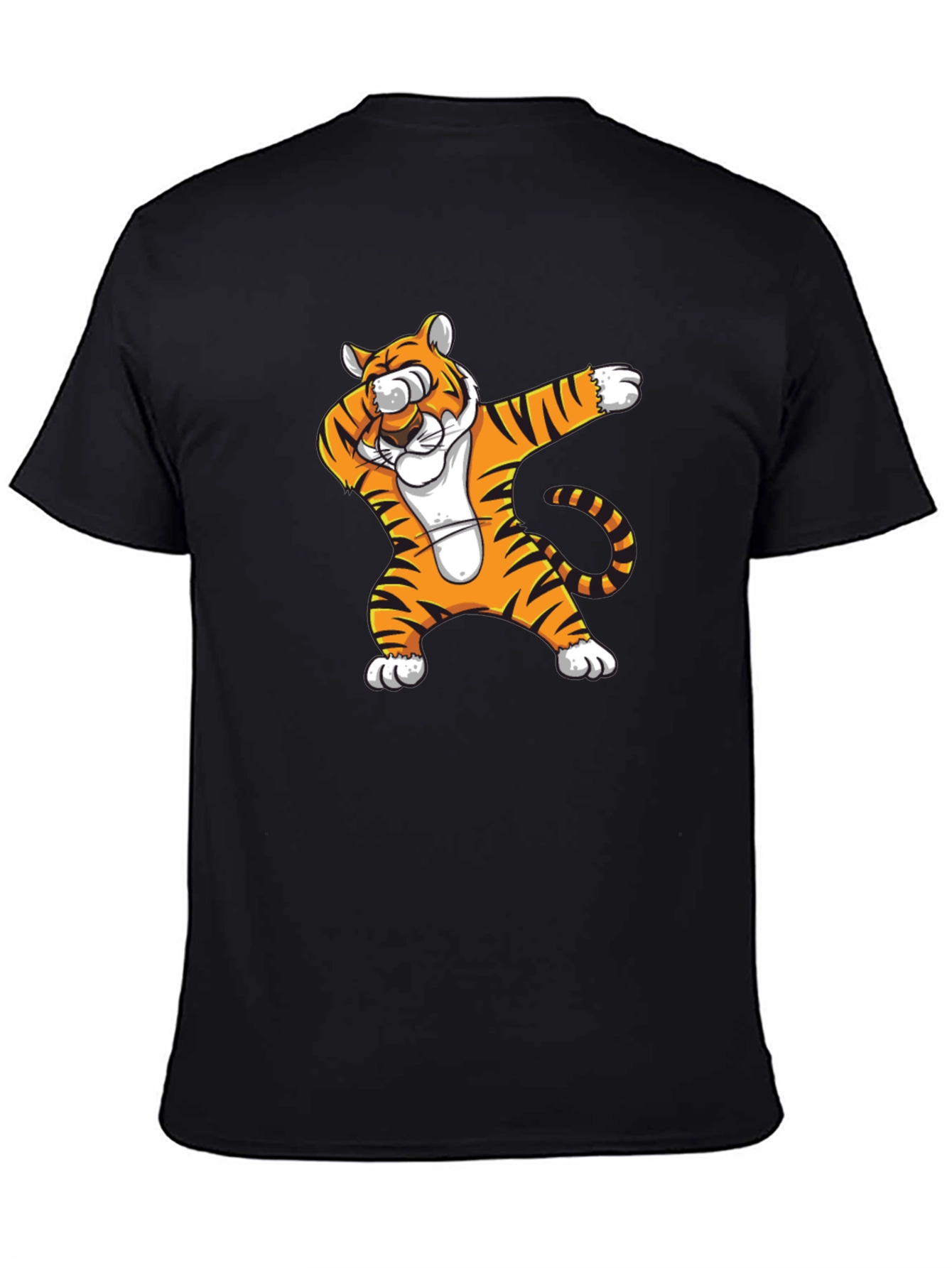 Dabbing Tiger Graphic T-Shirt - Black