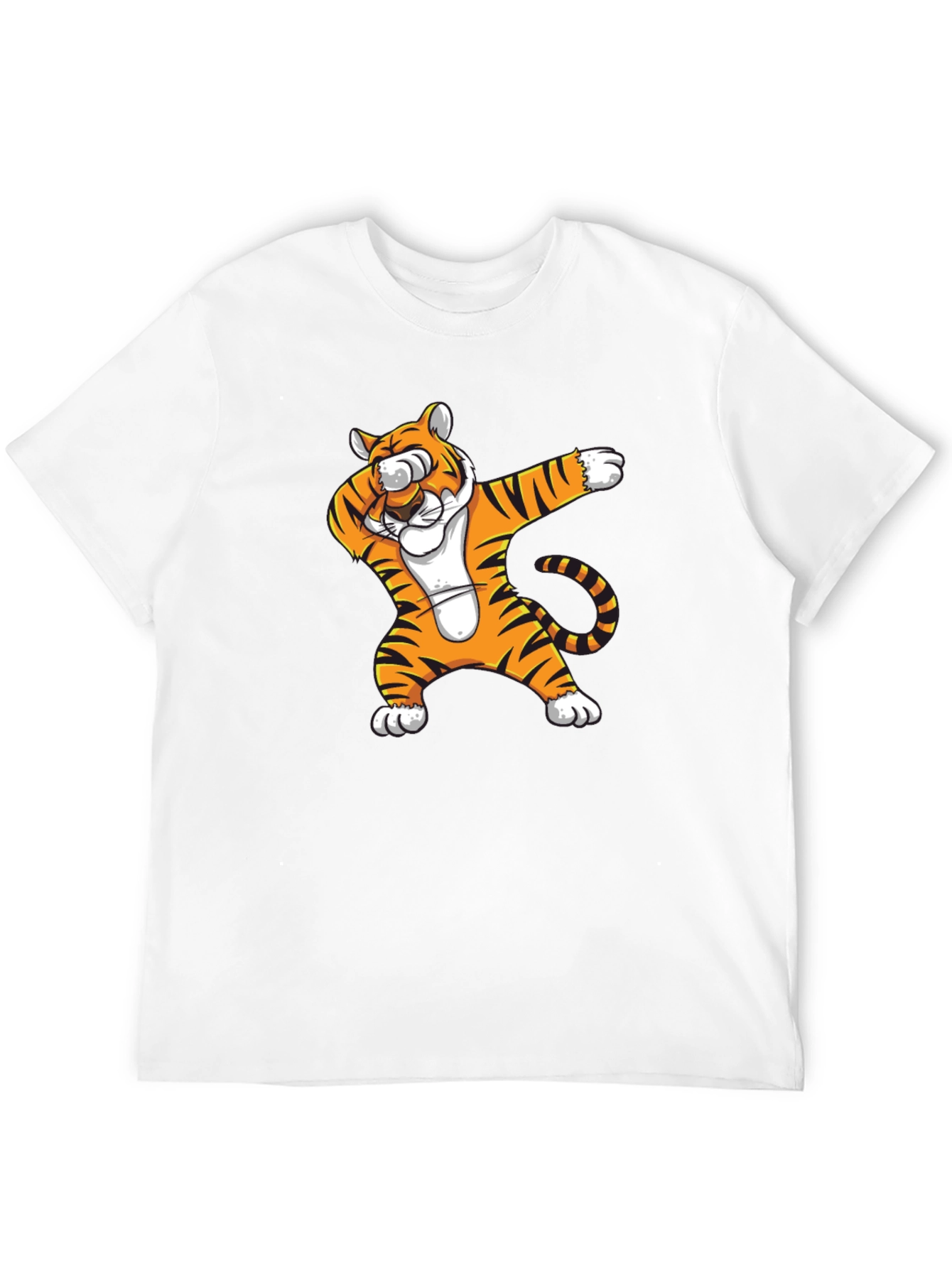 Dabbing Tiger Graphic T-Shirt - Black