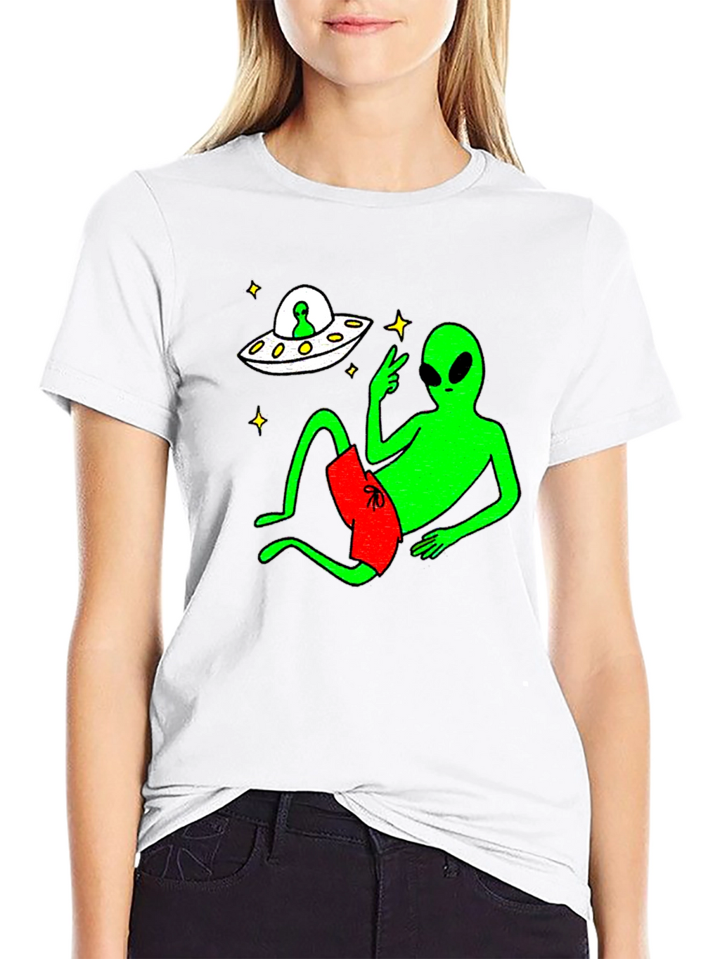 Cool Alien Chill T-Shirt - Black