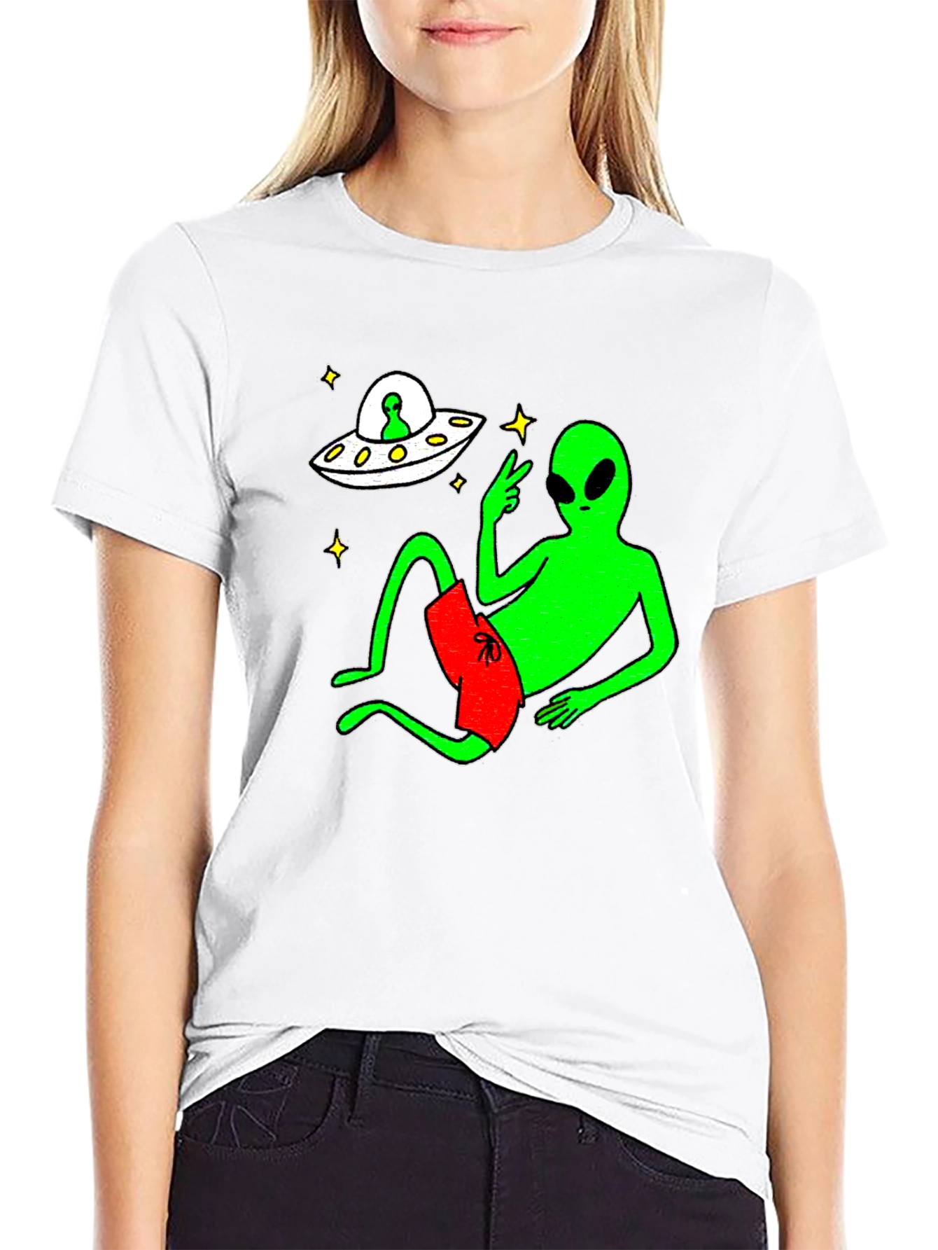 Cool Alien Chill T-Shirt - Black