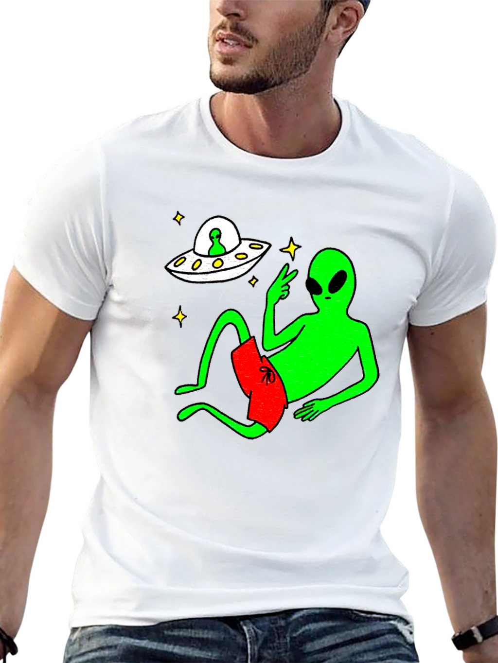Cool Alien Chill T-Shirt - Black