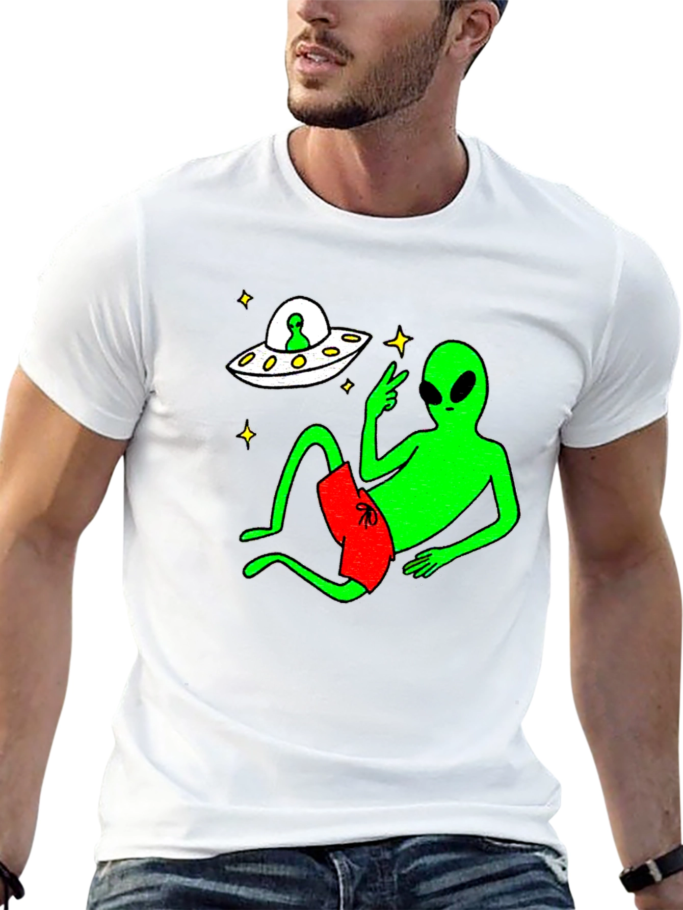 Cool Alien Chill T-Shirt - Black