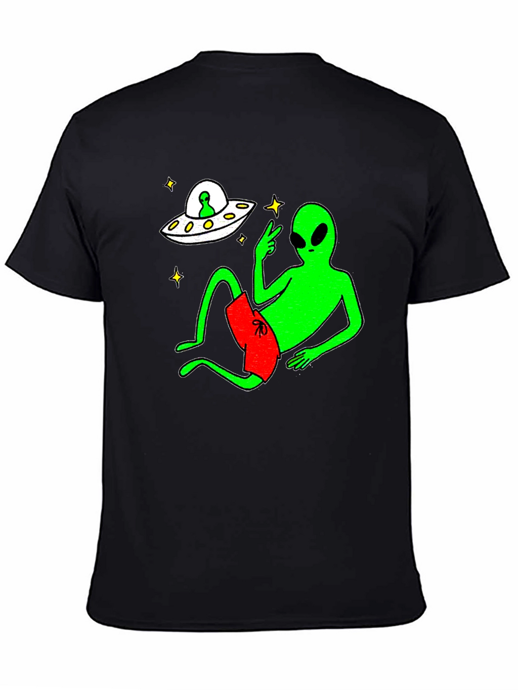 Cool Alien Chill T-Shirt - Black