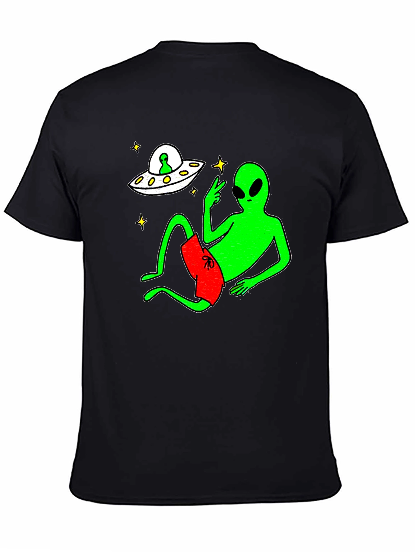 Cool Alien Chill T-Shirt - Black