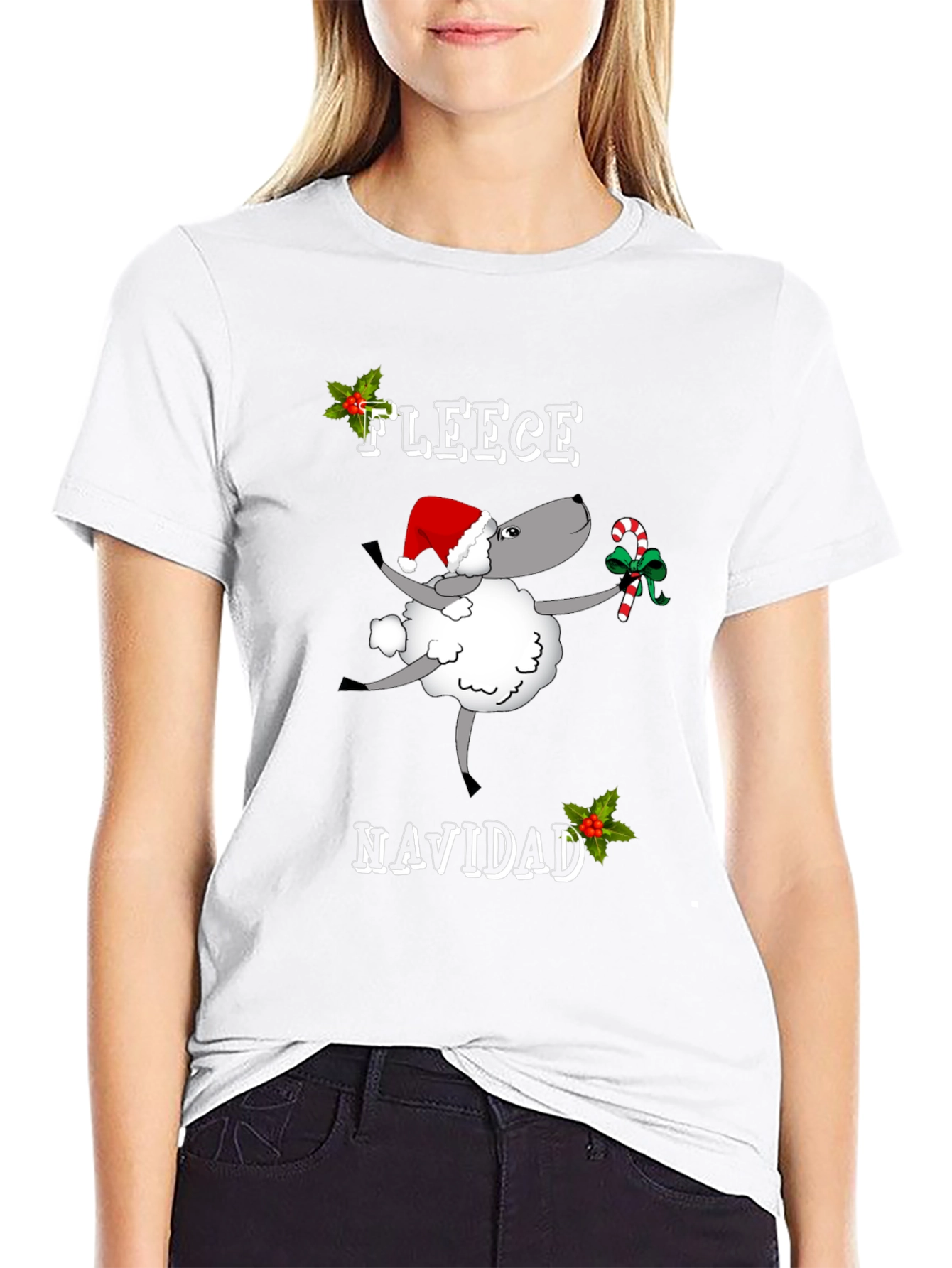 Fleece Navidad Graphic T-Shirt