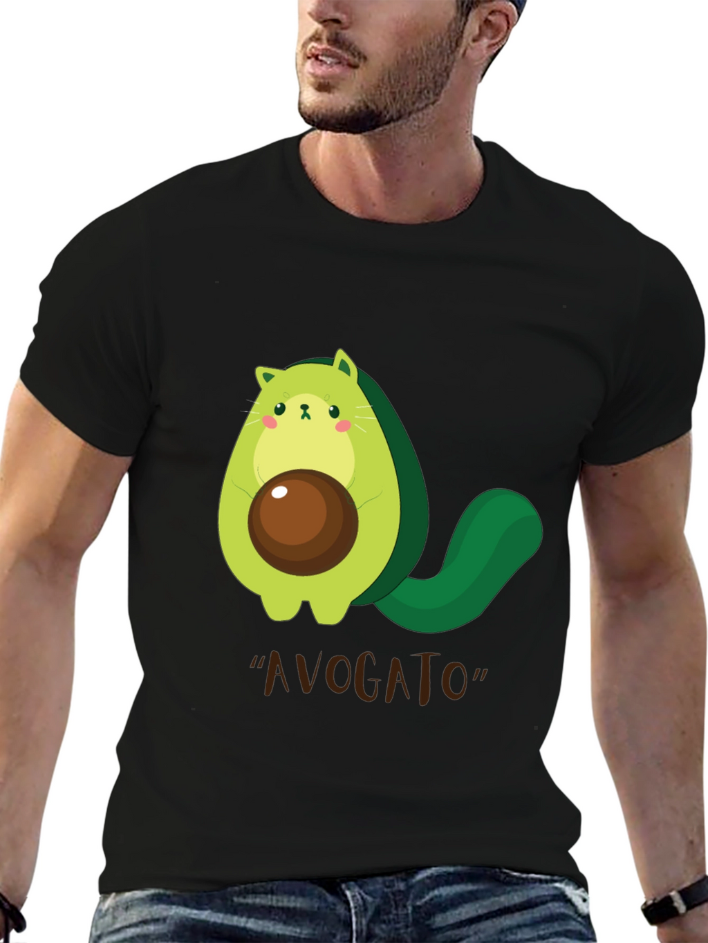 Avogato T-Shirt - Cute Avocado Cat Graphic Tee