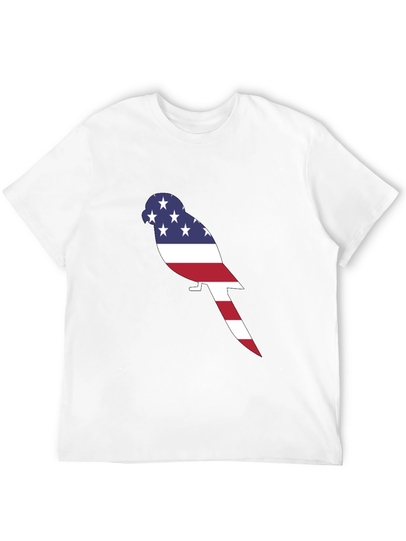 Patriotic Parrot Graphic Tee - American Pride
